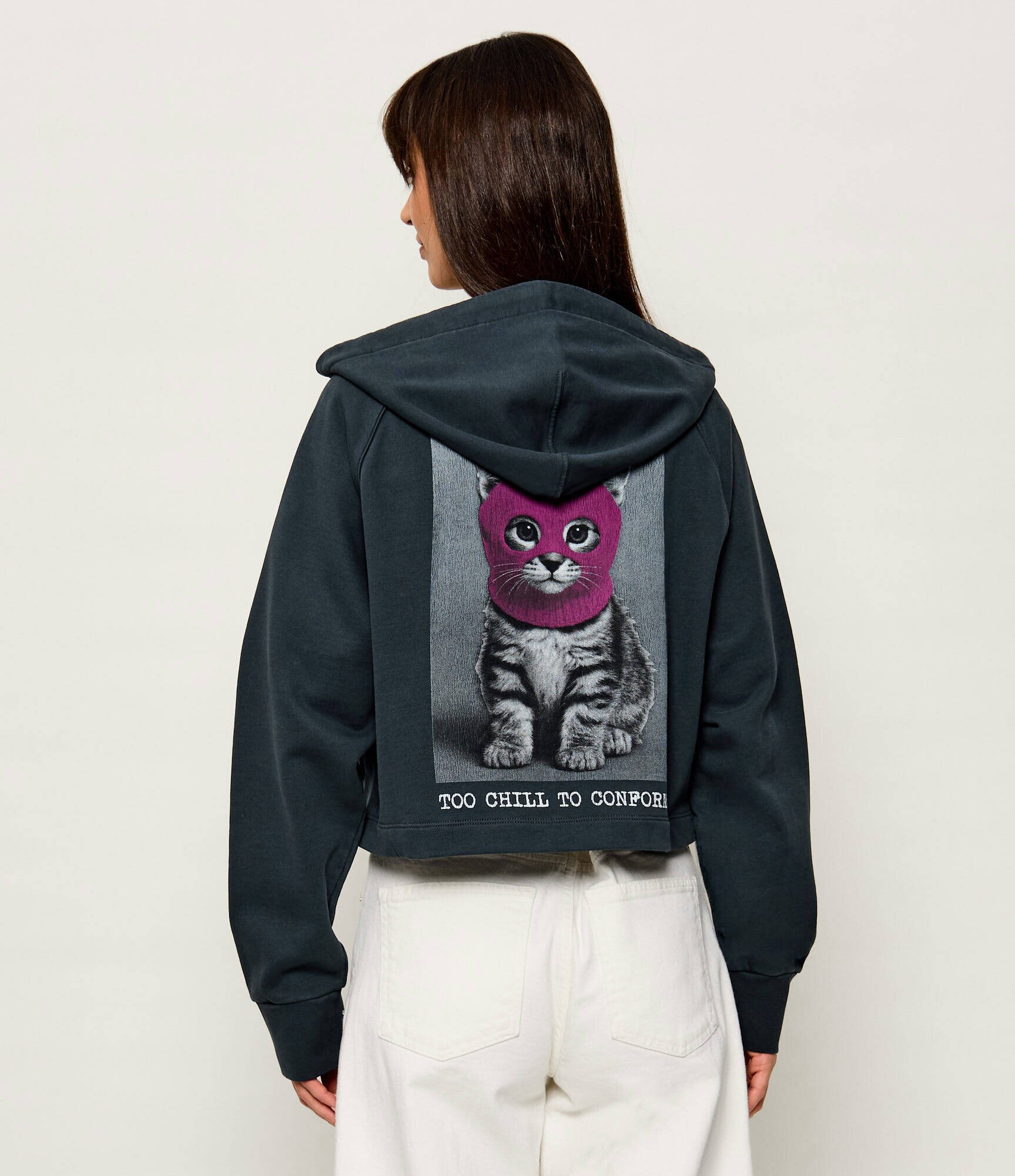 Pinko Hanorac Punk Cat | Cropped Fit