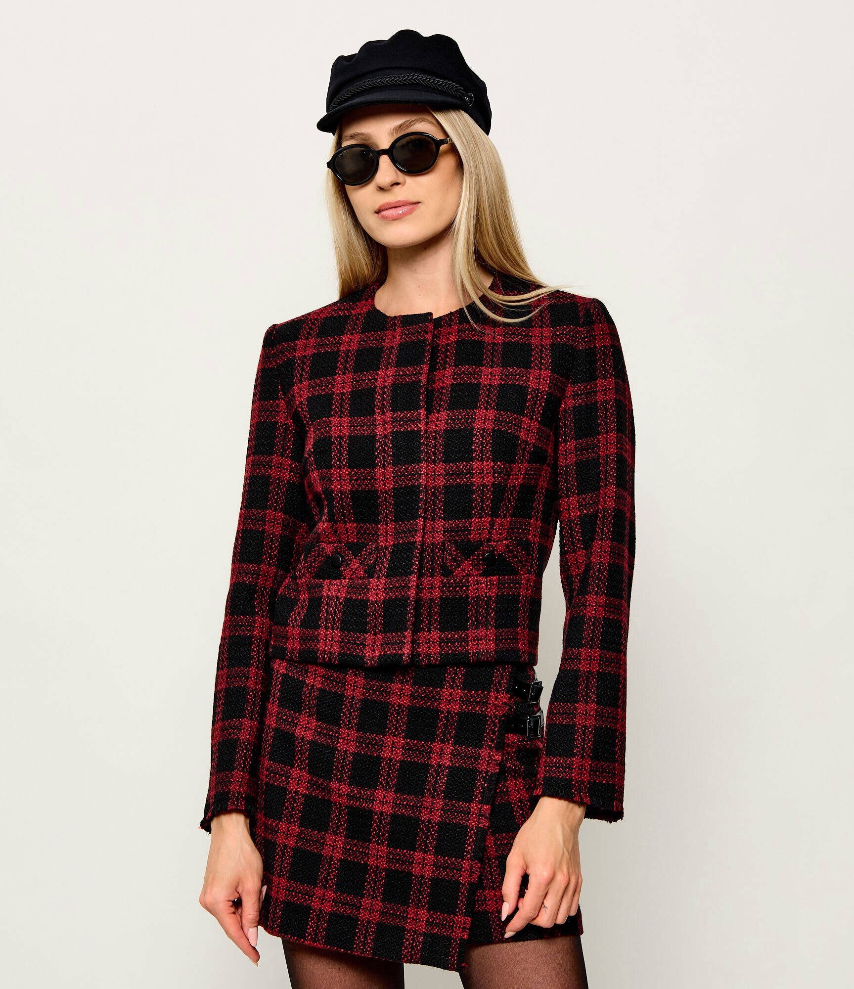 Pinko Jachetă Geum | Cropped Fit cu adaos de lână