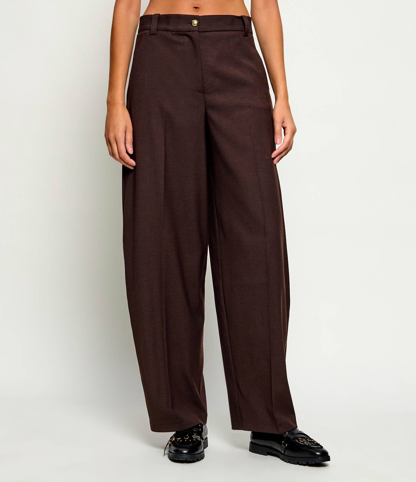 Pinko Pantaloni Balbino | Relaxed fit cu adaos de lână