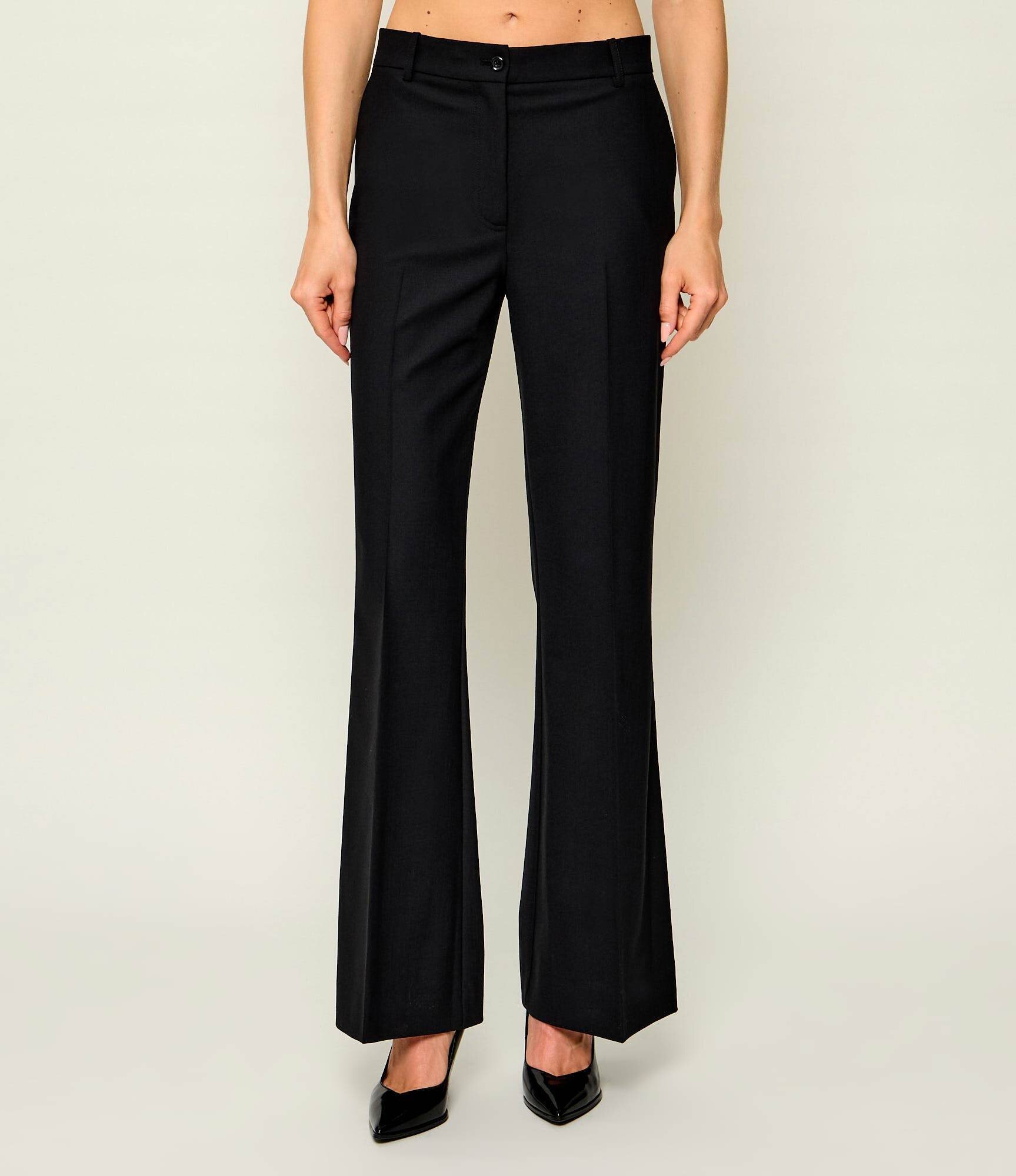 Pinko Pantaloni Petalo | flare fit cu adaos de lână