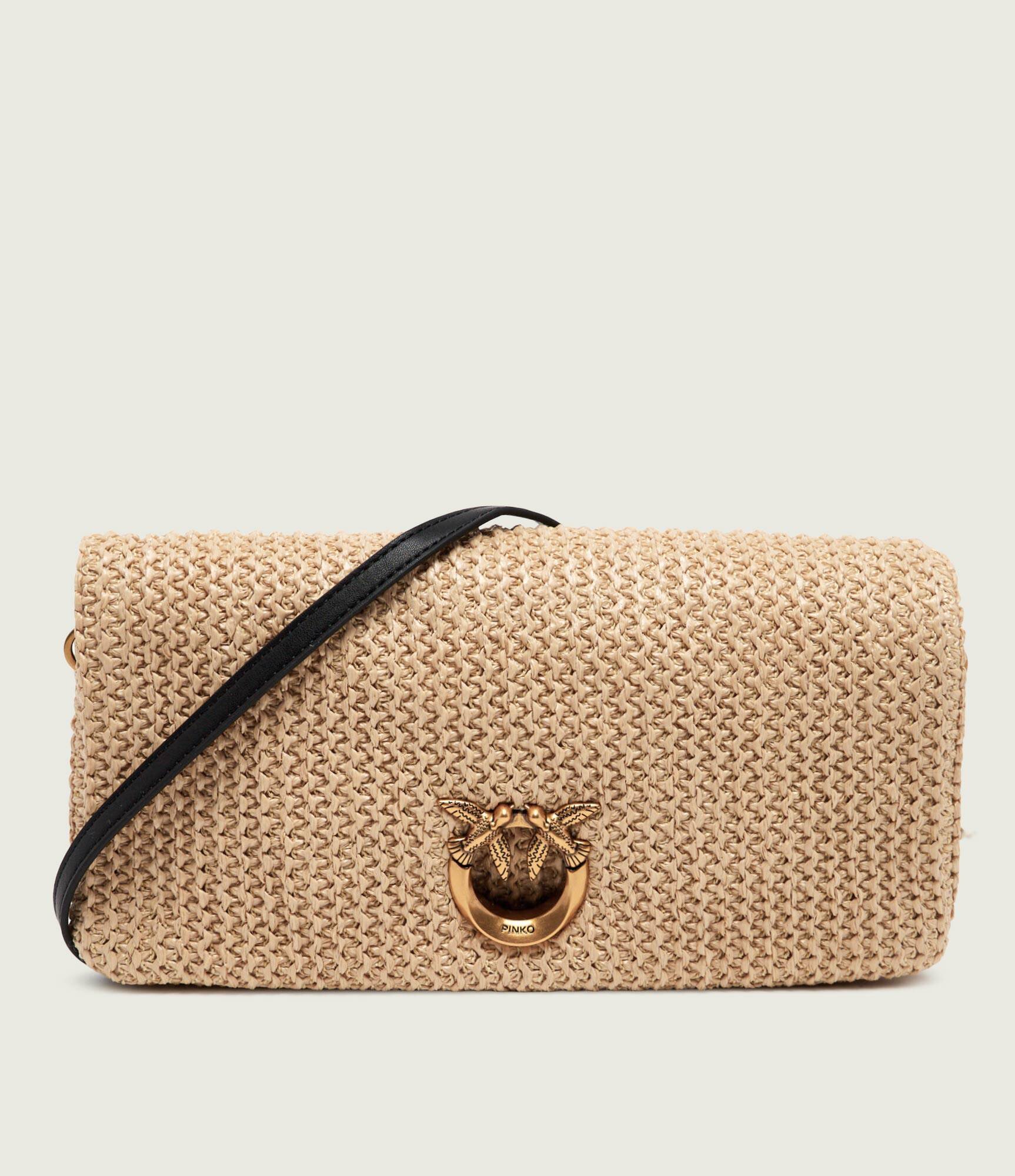 Pinko Poșetă plic CLICK SOFT HORIZONTAL CLASSIC cu adaos de piele