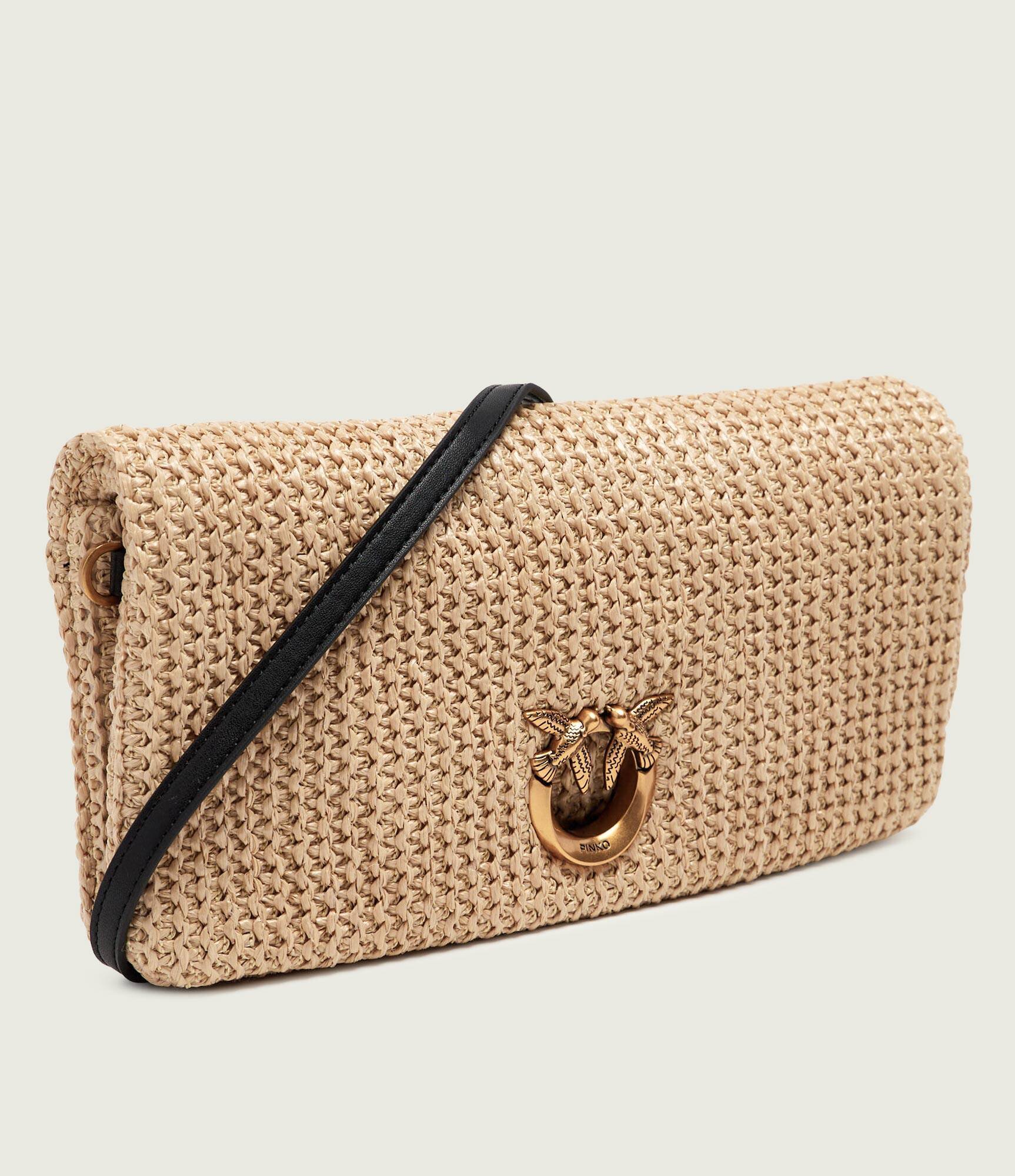 Pinko Poșetă plic CLICK SOFT HORIZONTAL CLASSIC cu adaos de piele