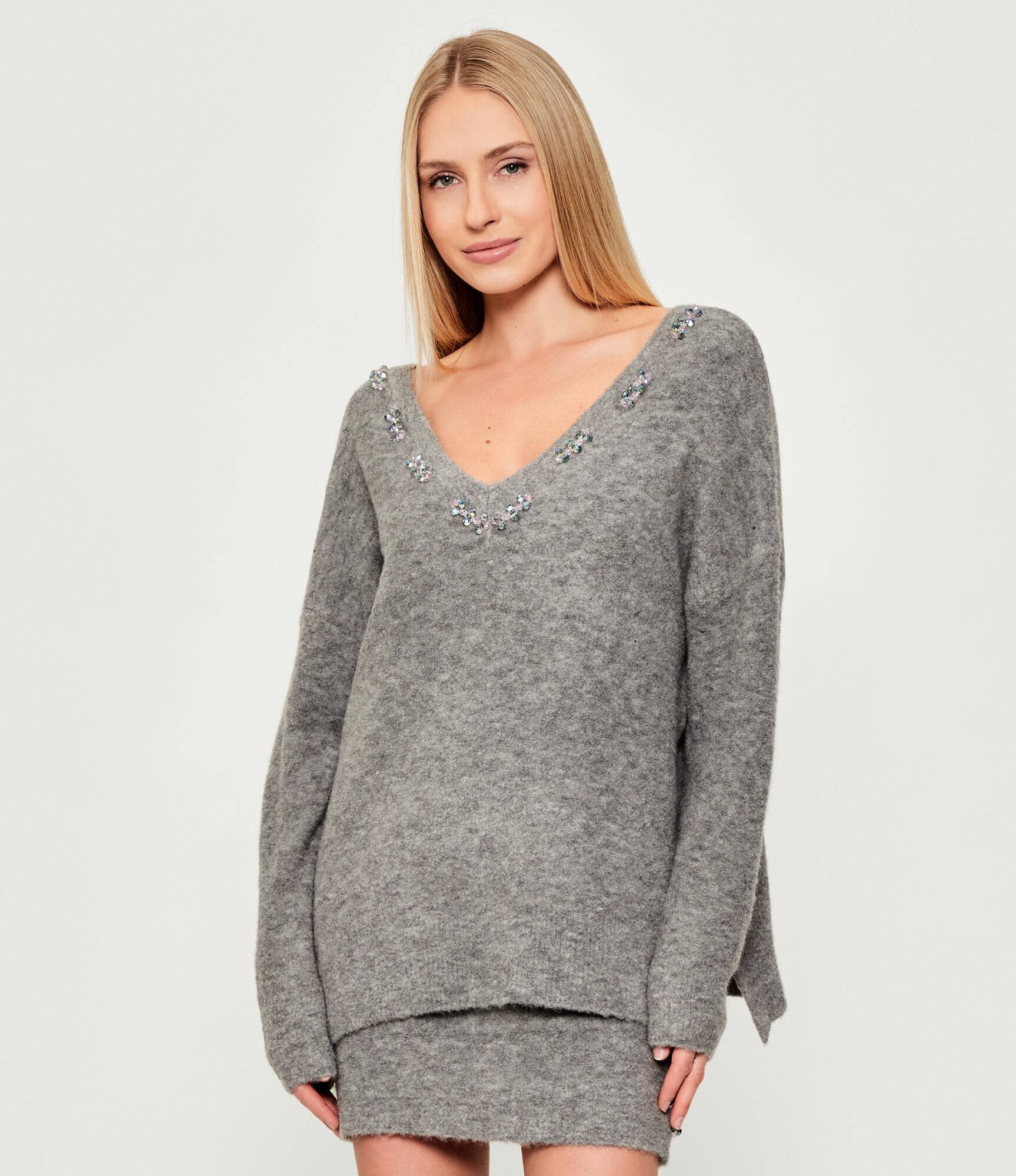 Pinko Pulover DANCING QUEEN | Oversize fit cu adaos de lână