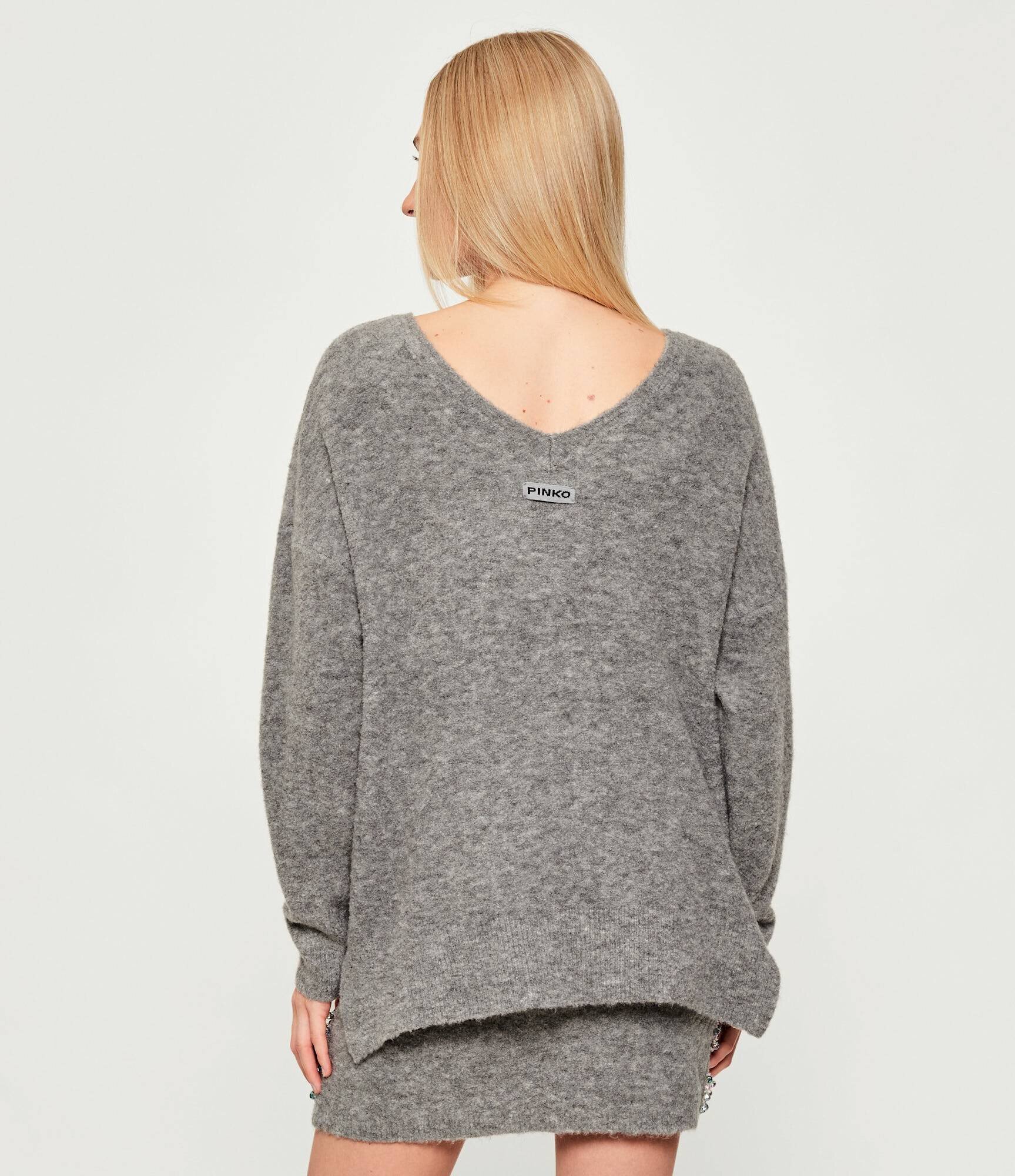 Pinko Pulover DANCING QUEEN | Oversize fit cu adaos de lână