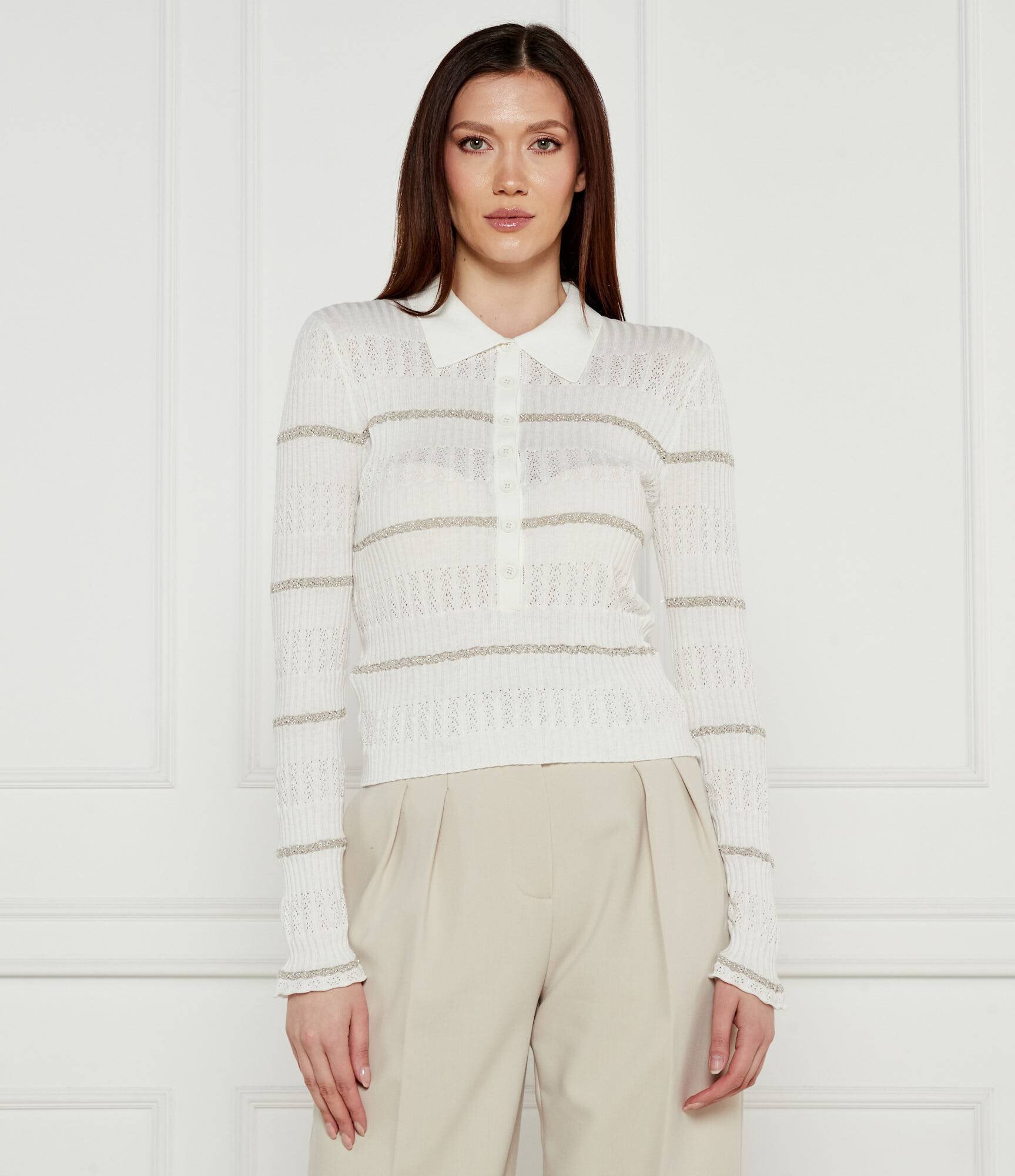 Pinko Pulover JANNU | Slim Fit cu adaos de mătase
