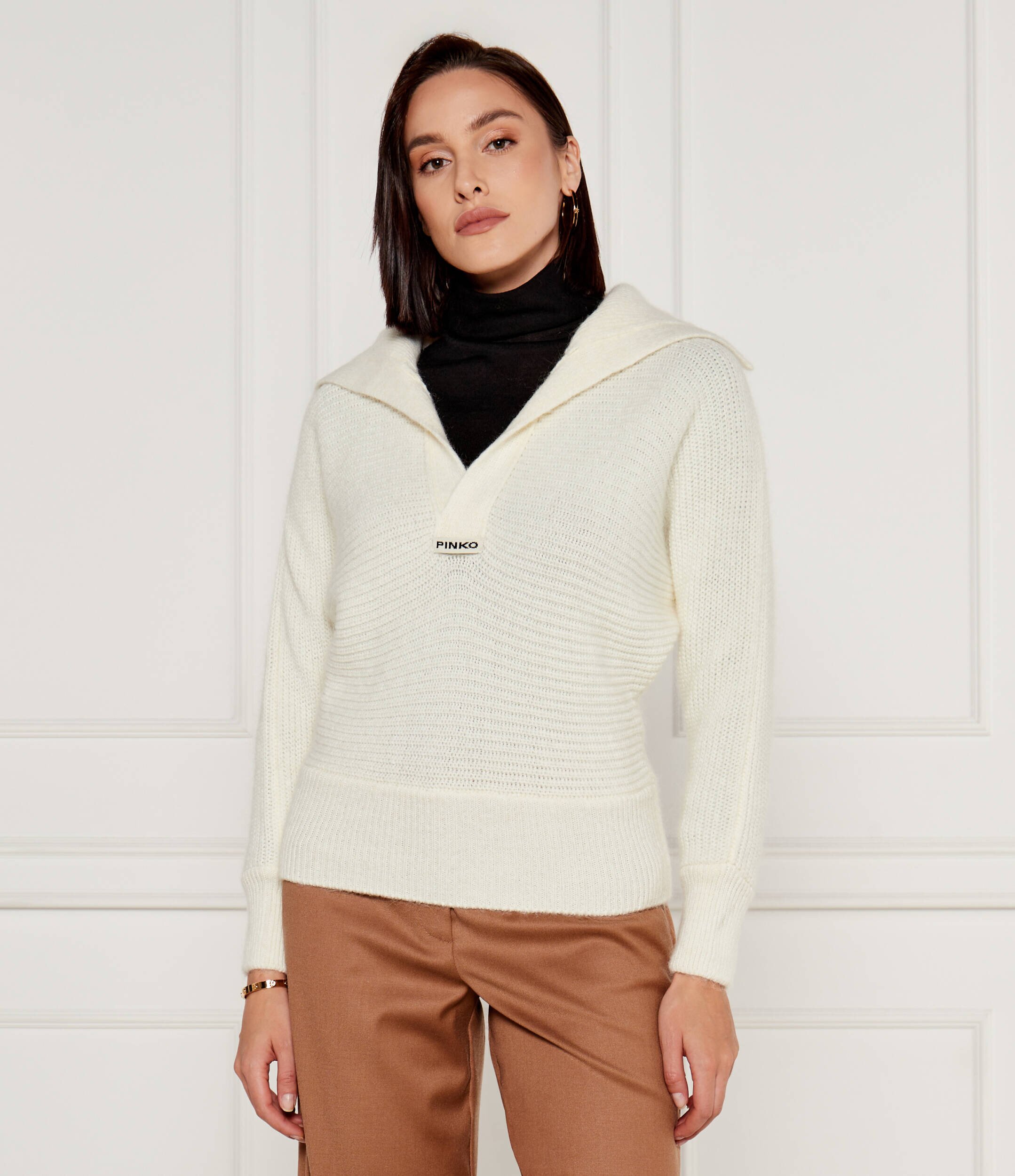 Pinko Pulover SNOWSHOE | Regular Fit cu adaos de lână