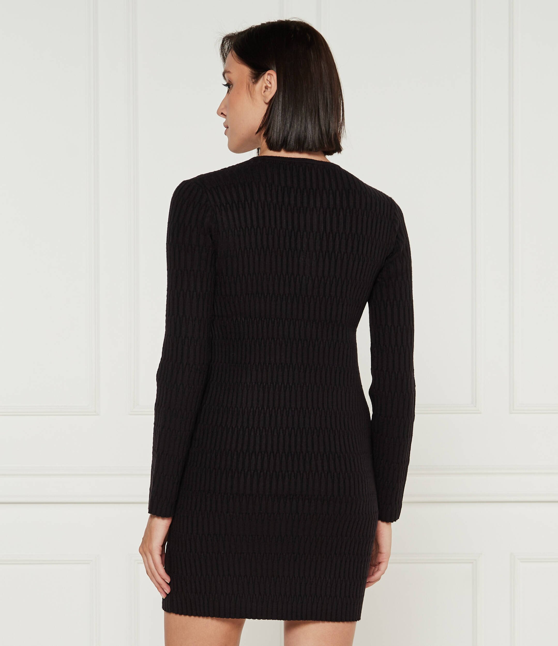 Pinko Rochie YORK CHOCOLATE cu adaos de lână