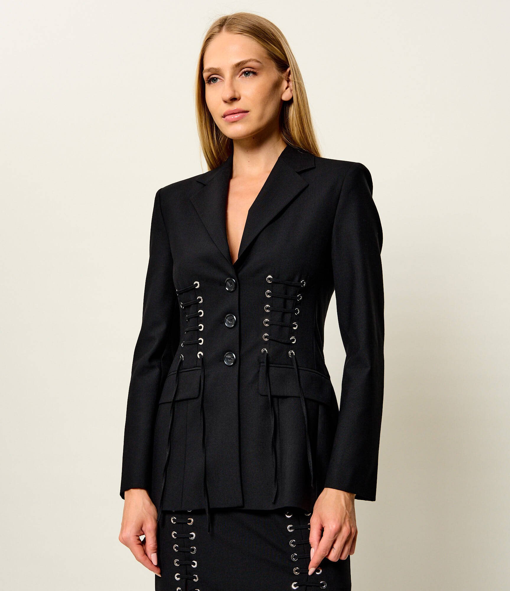 Pinko Sacou Hummer | Slim Fit cu adaos de lână