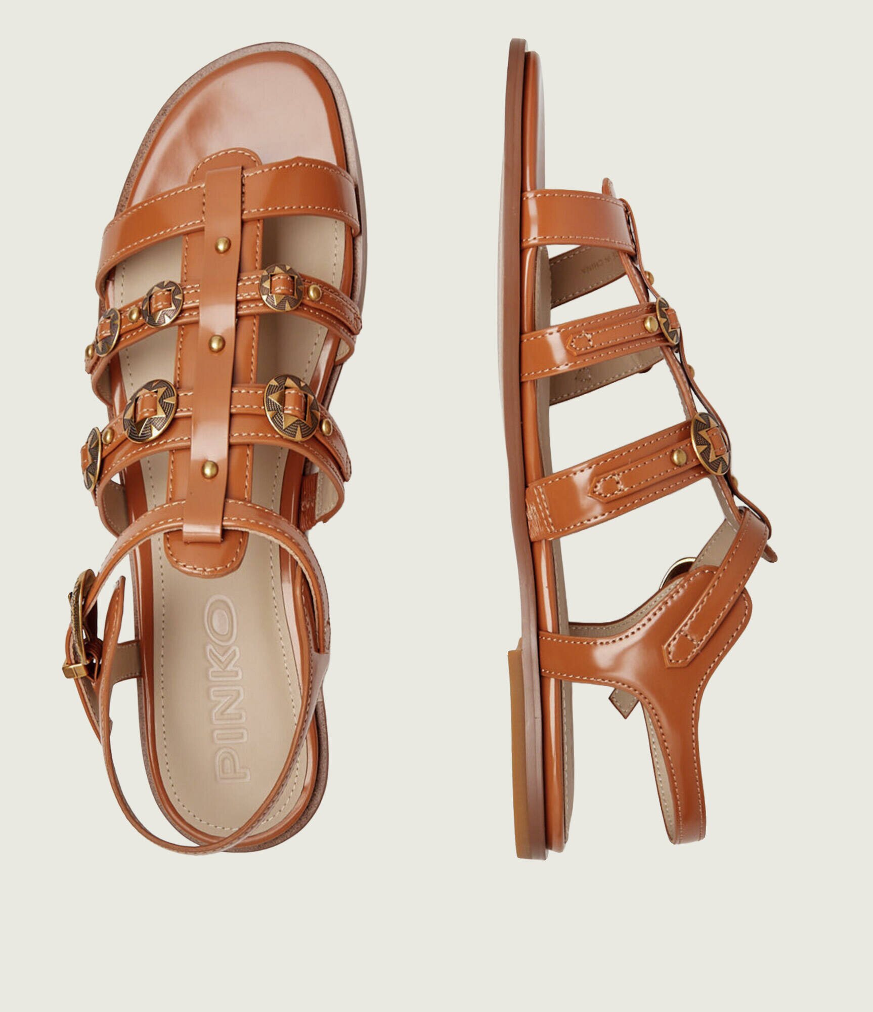 Pinko Sandale Milly 07 cu adaos de piele
