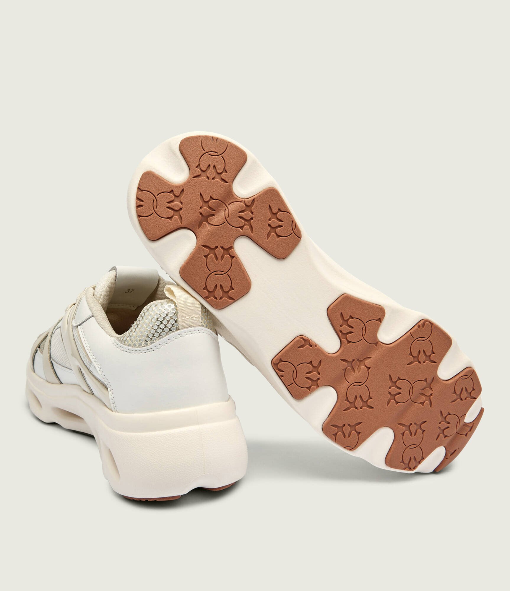 Pinko Sneakers Pink 06 cu adaos de piele