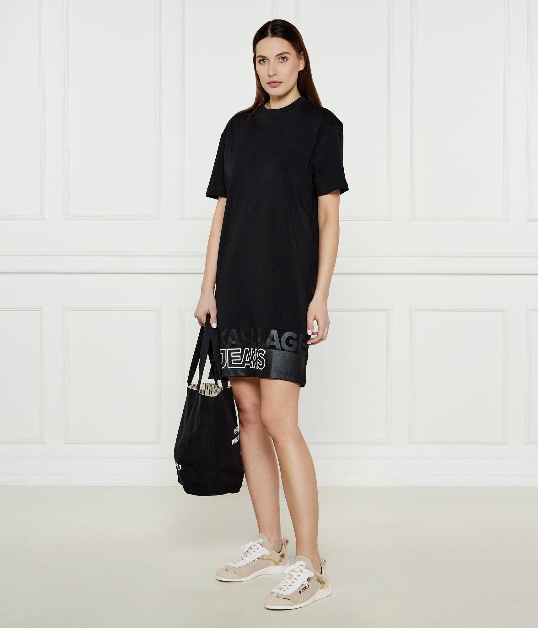 Pinko Sneakers Reby 03 cu adaos de piele