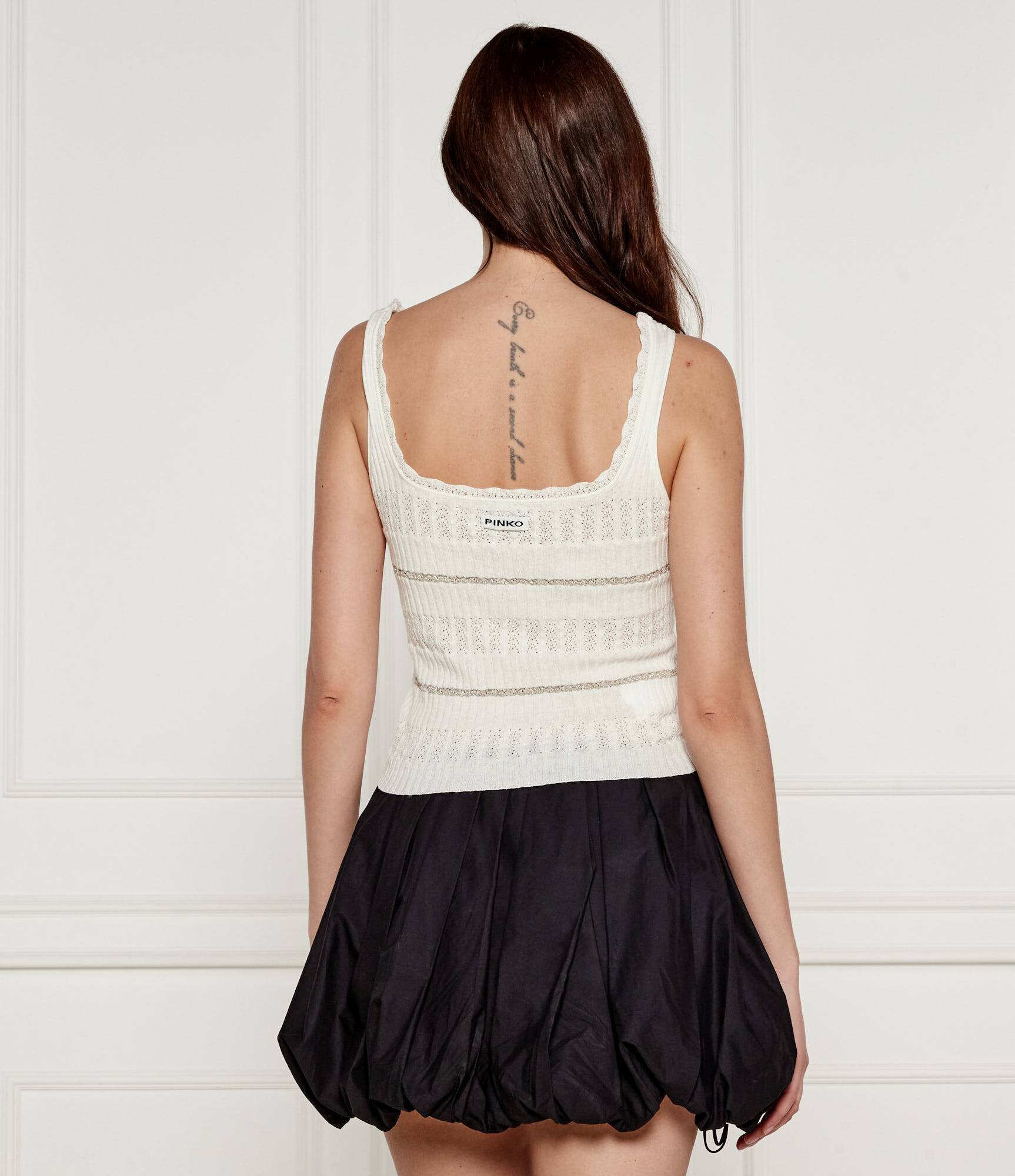 Pinko Top Plose | regular fit cu adaos de mătase