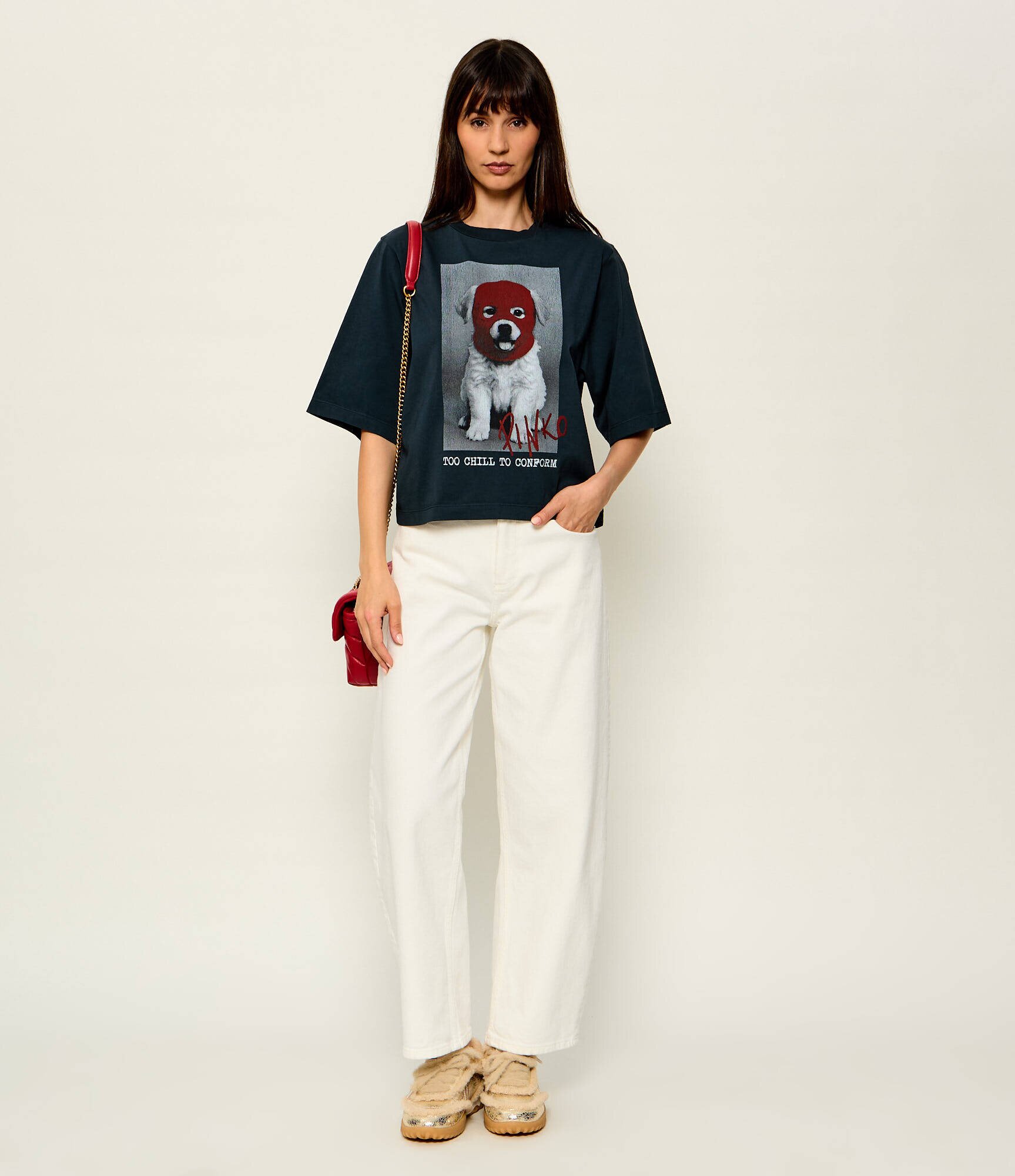 Pinko Tricou Niamey Punk Dog | Relaxed fit
