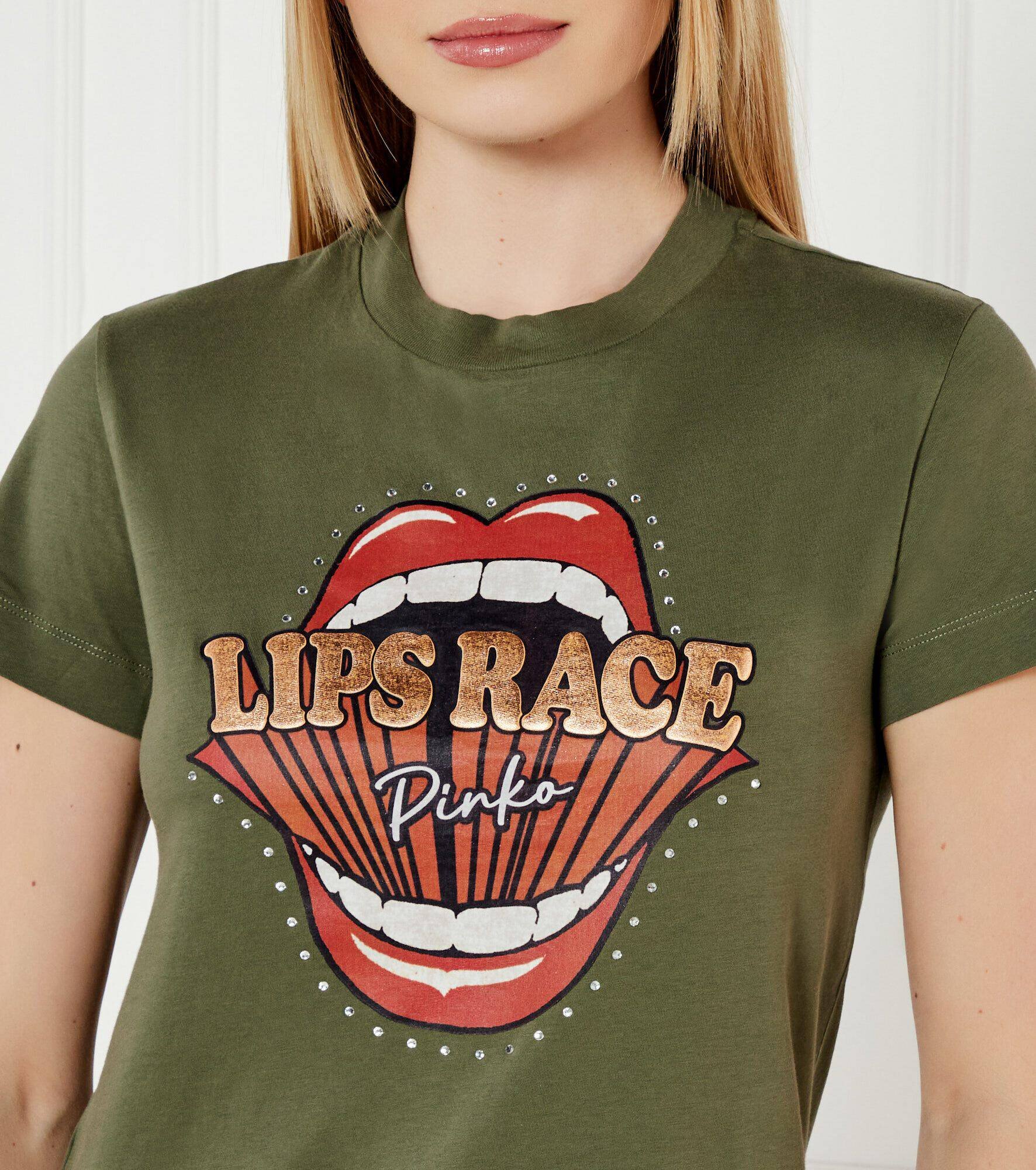 Pinko Tricou TRAPANI Lips Race | Regular Fit
