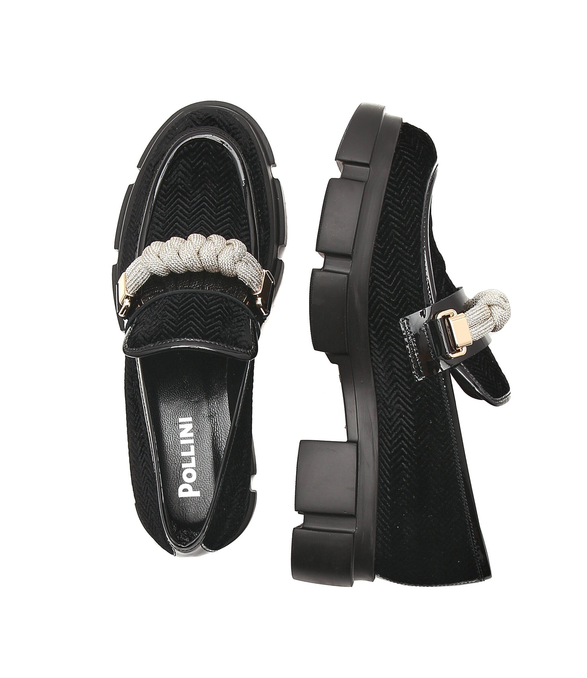 Pollini Mocasini cu adaos de piele