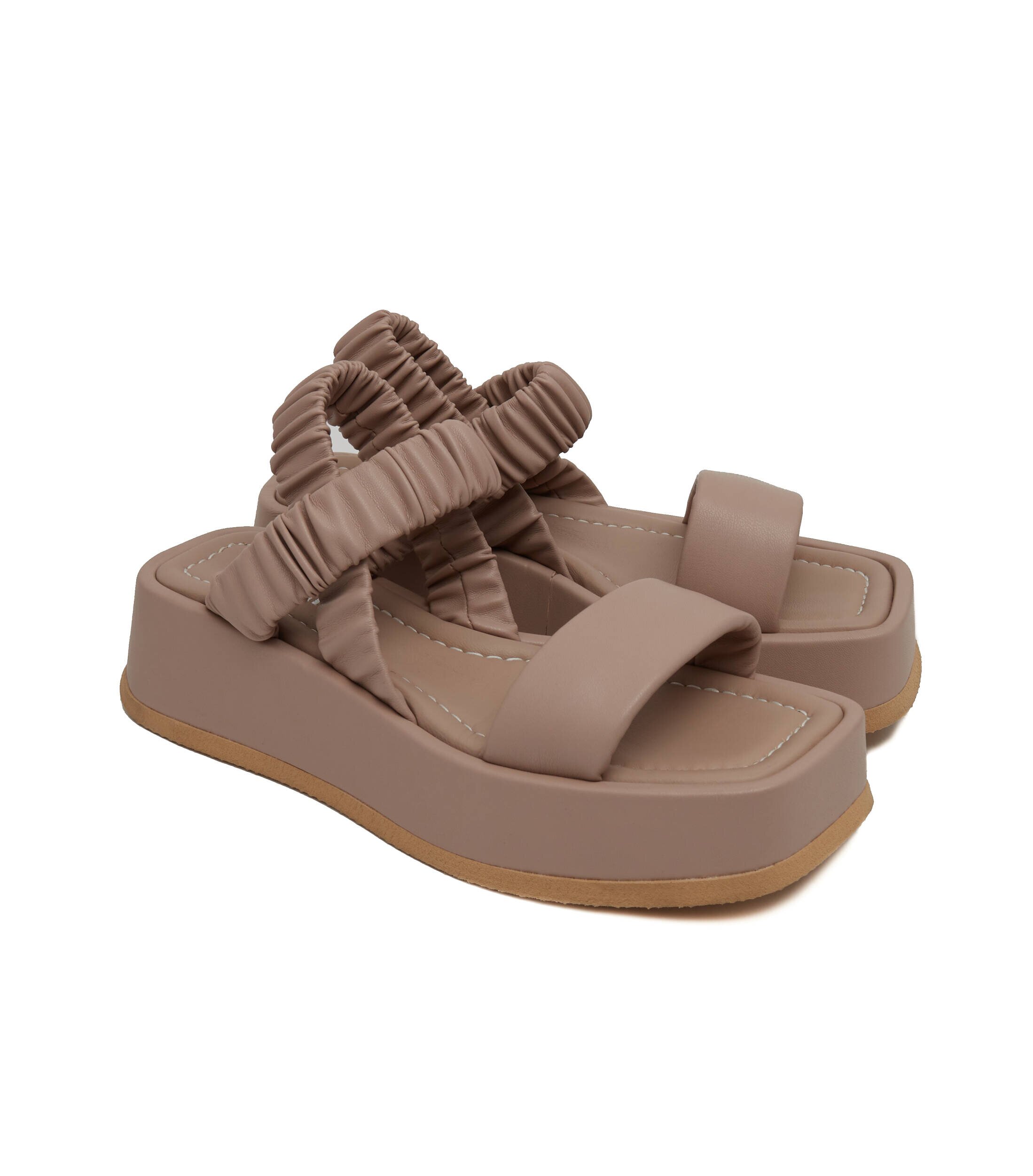 Pollini Sandale cu adaos de piele
