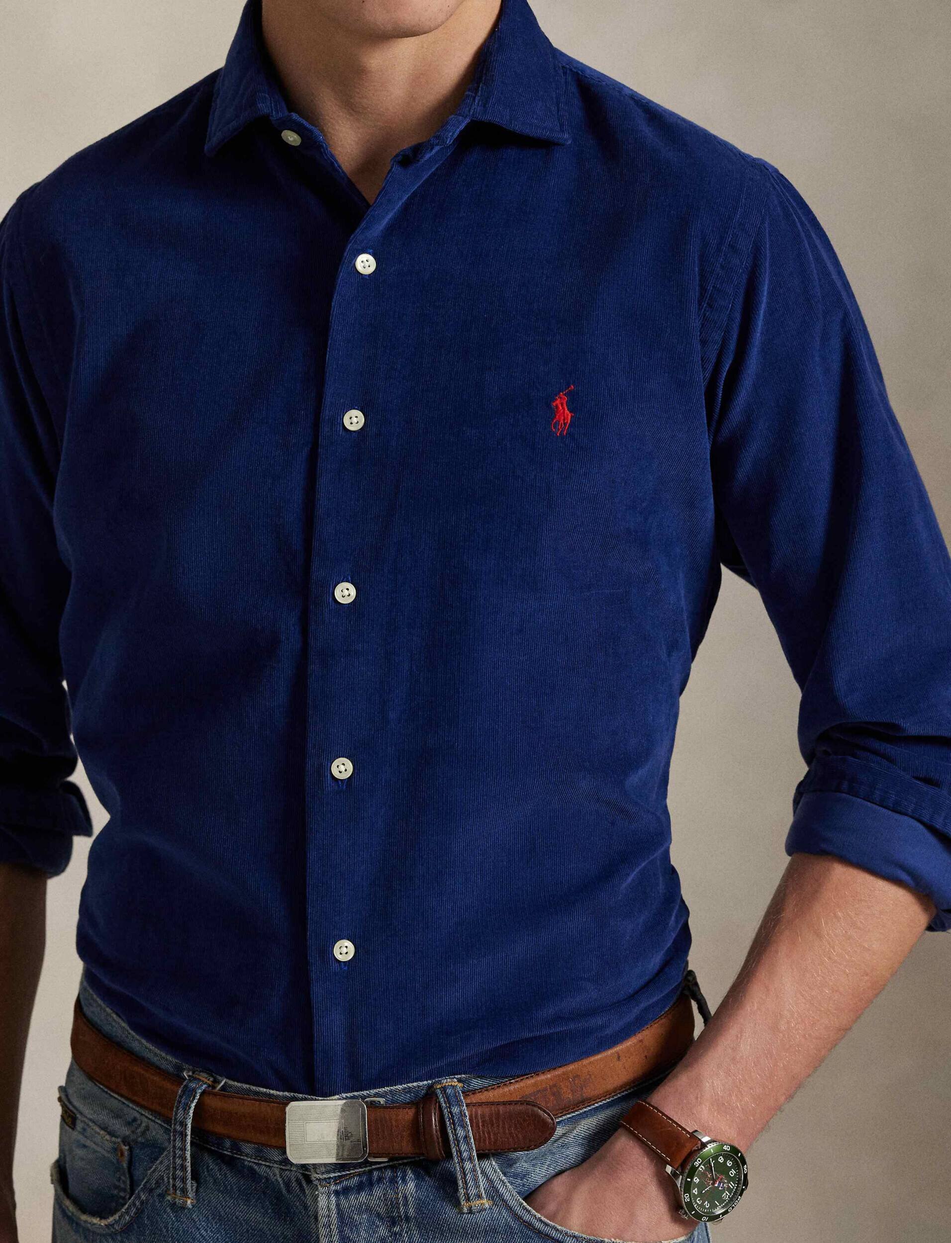 Polo Ralph Lauren Cămașă | Custom fit | catifea reiată