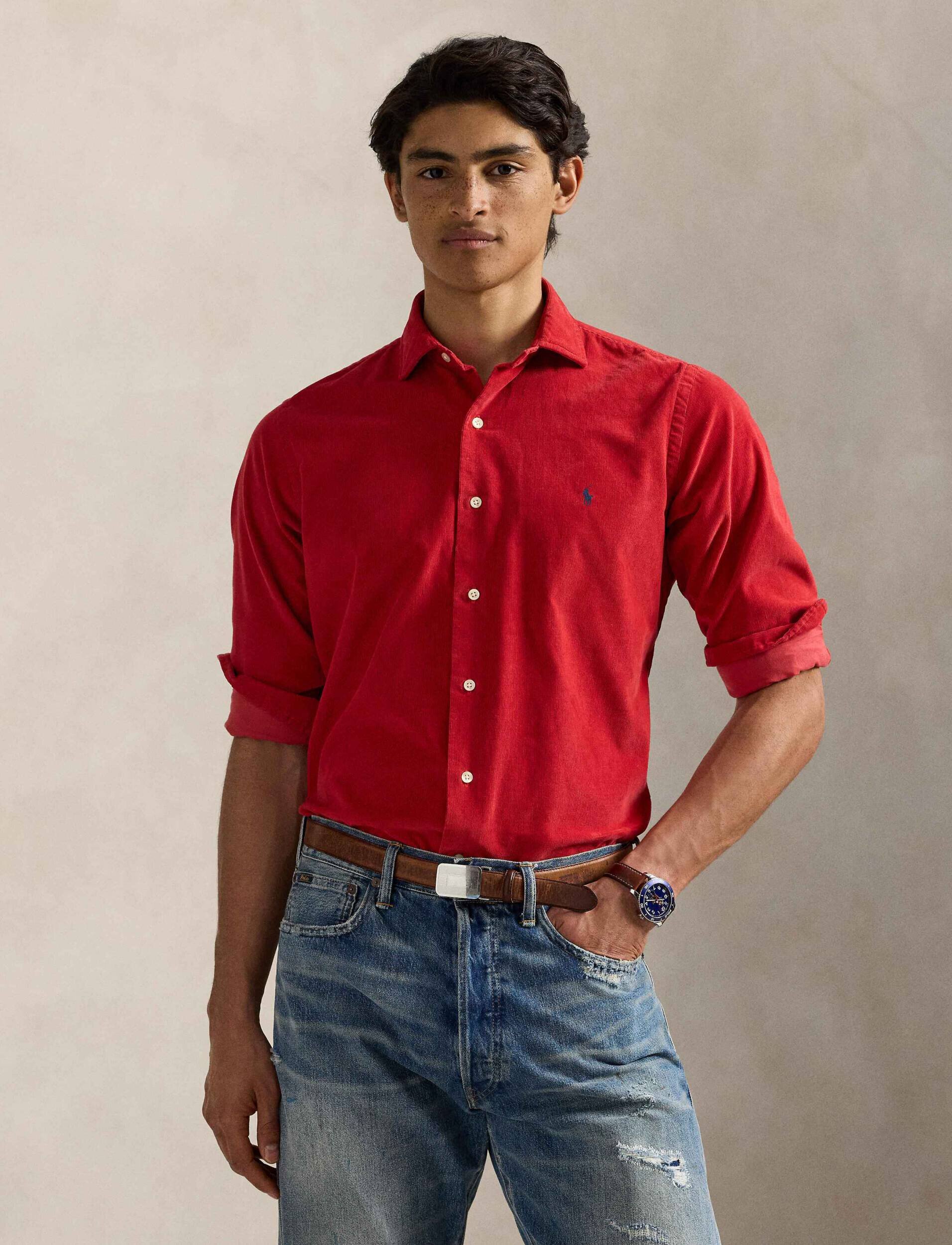 Polo Ralph Lauren Cămașă | Custom fit | catifea reiată