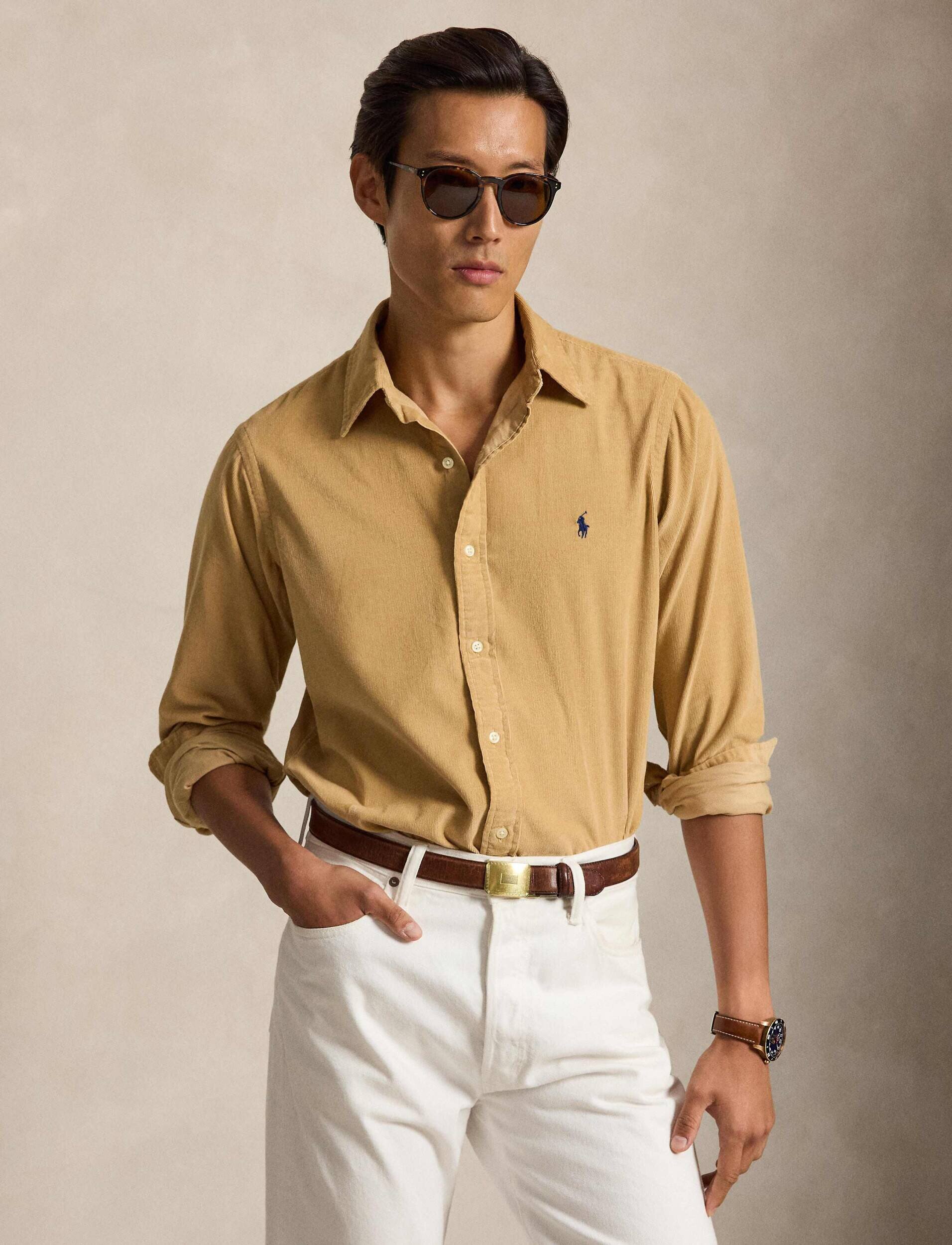 Polo Ralph Lauren Cămașă | Custom fit | catifea reiată