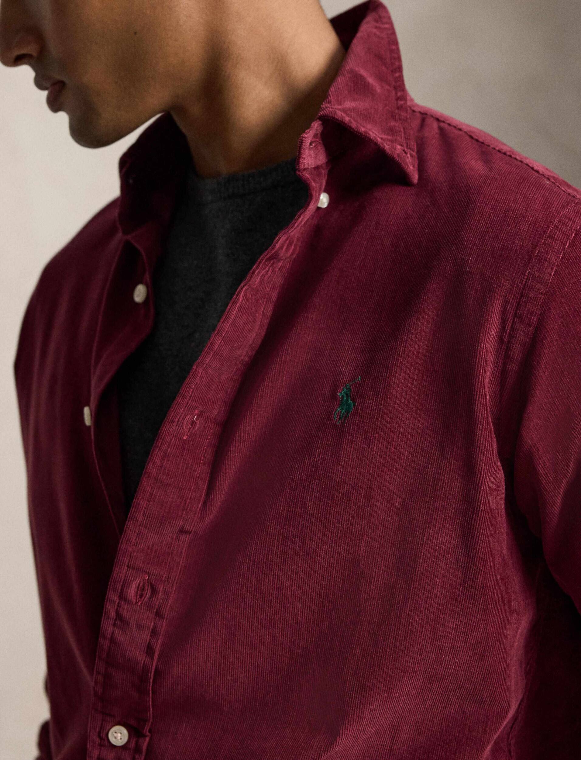 Polo Ralph Lauren Cămașă | Custom fit | catifea reiată
