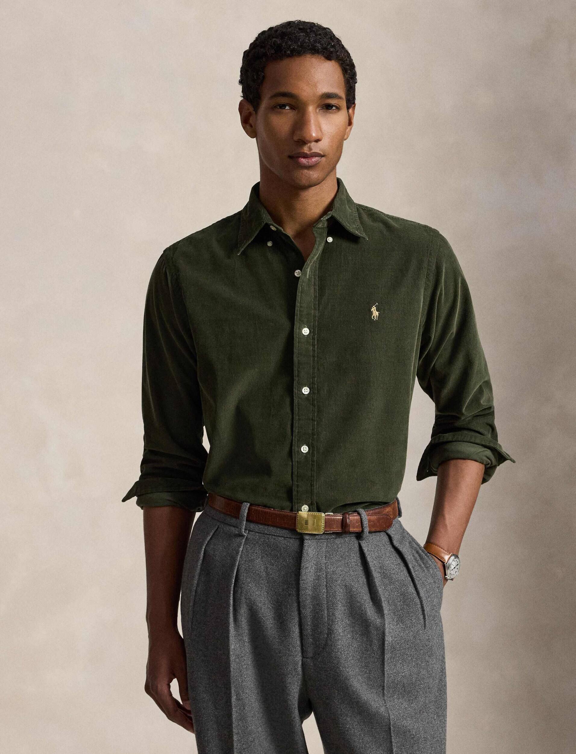 Polo Ralph Lauren Cămașă | Custom fit | catifea reiată