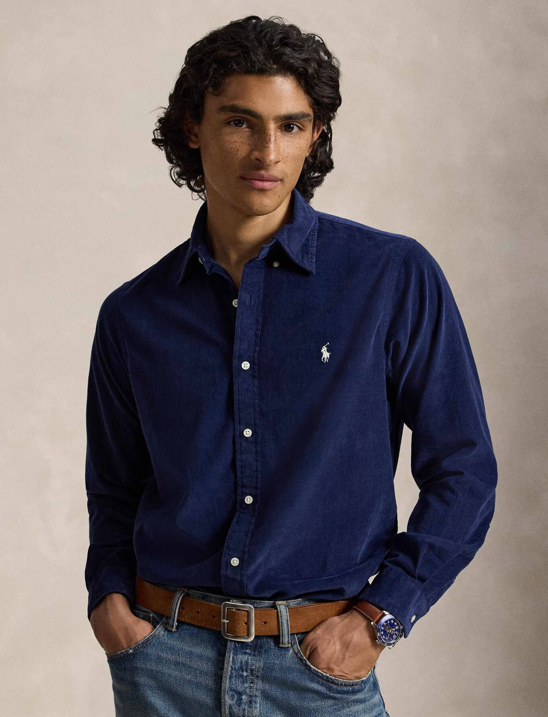 Polo Ralph Lauren Cămașă | Custom fit | catifea reiată