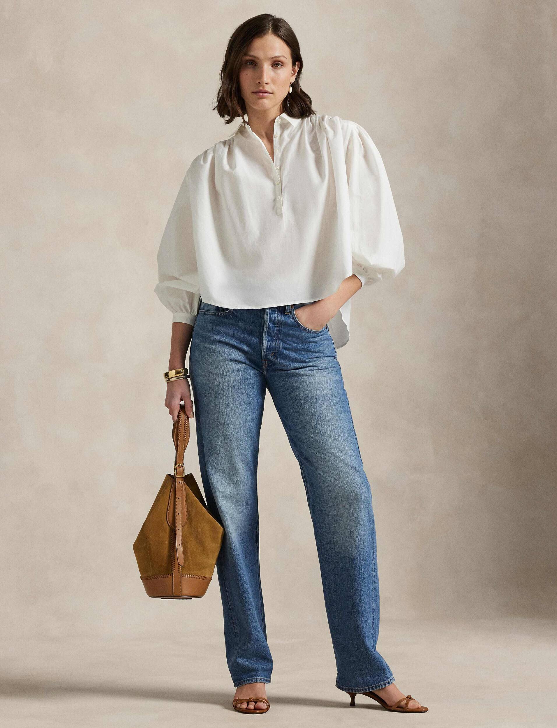 Polo Ralph Lauren Cămașă | Loose fit cu adaos de mătase