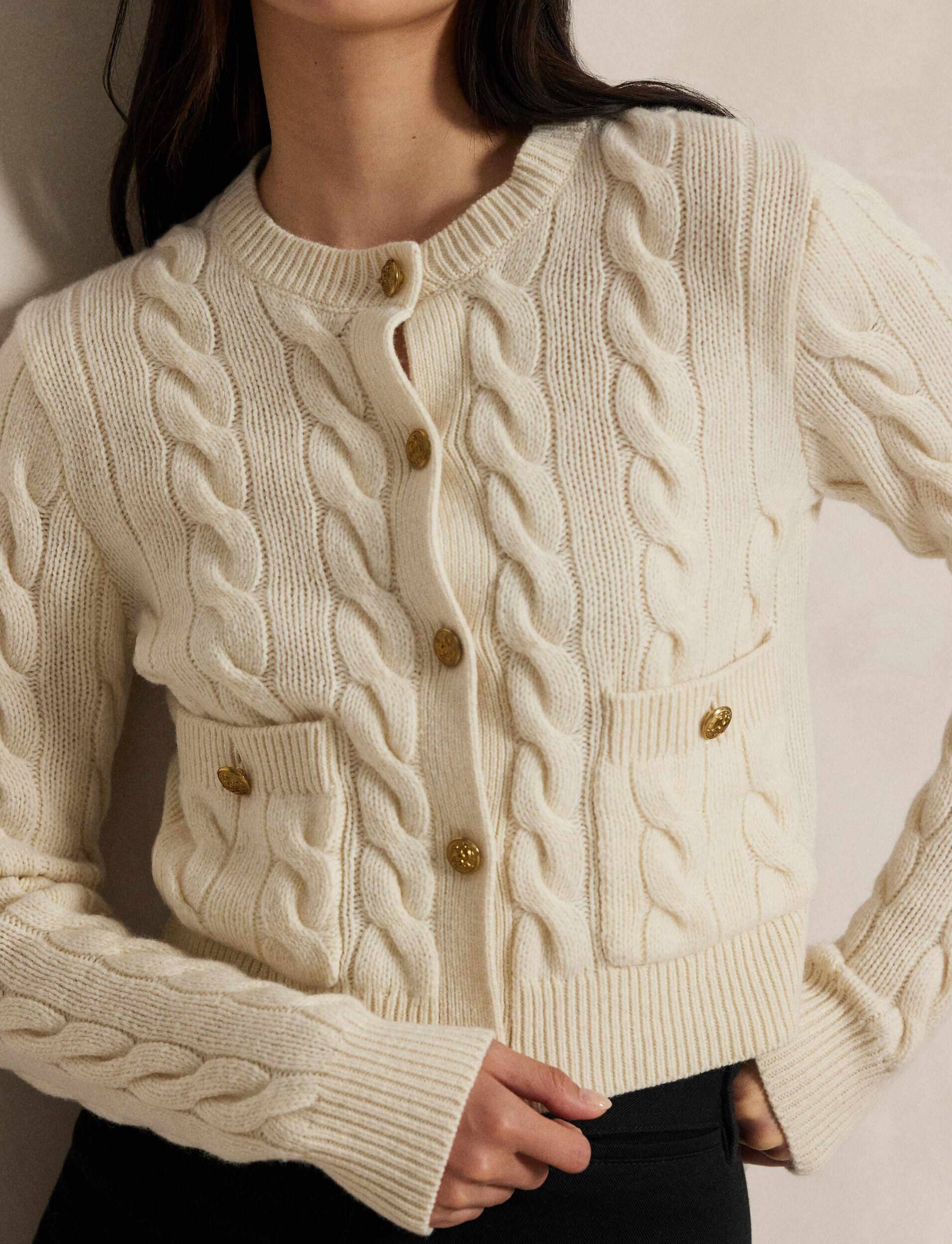 Polo Ralph Lauren De lână cardigan Cable | Cropped Fit cu adaos de cașmir