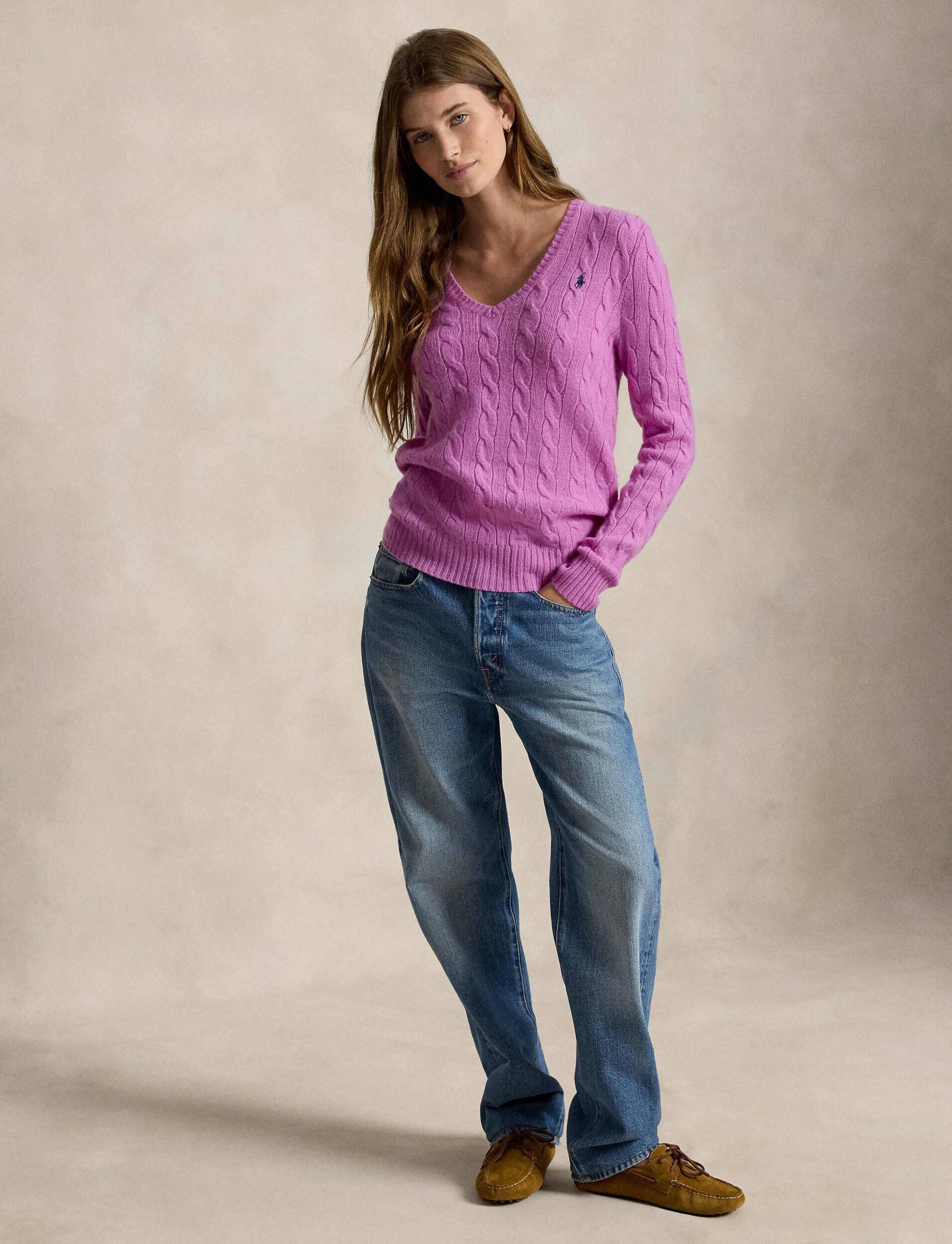 Polo Ralph Lauren De lână pulover Kimberly | Slim Fit cu adaos de cașmir