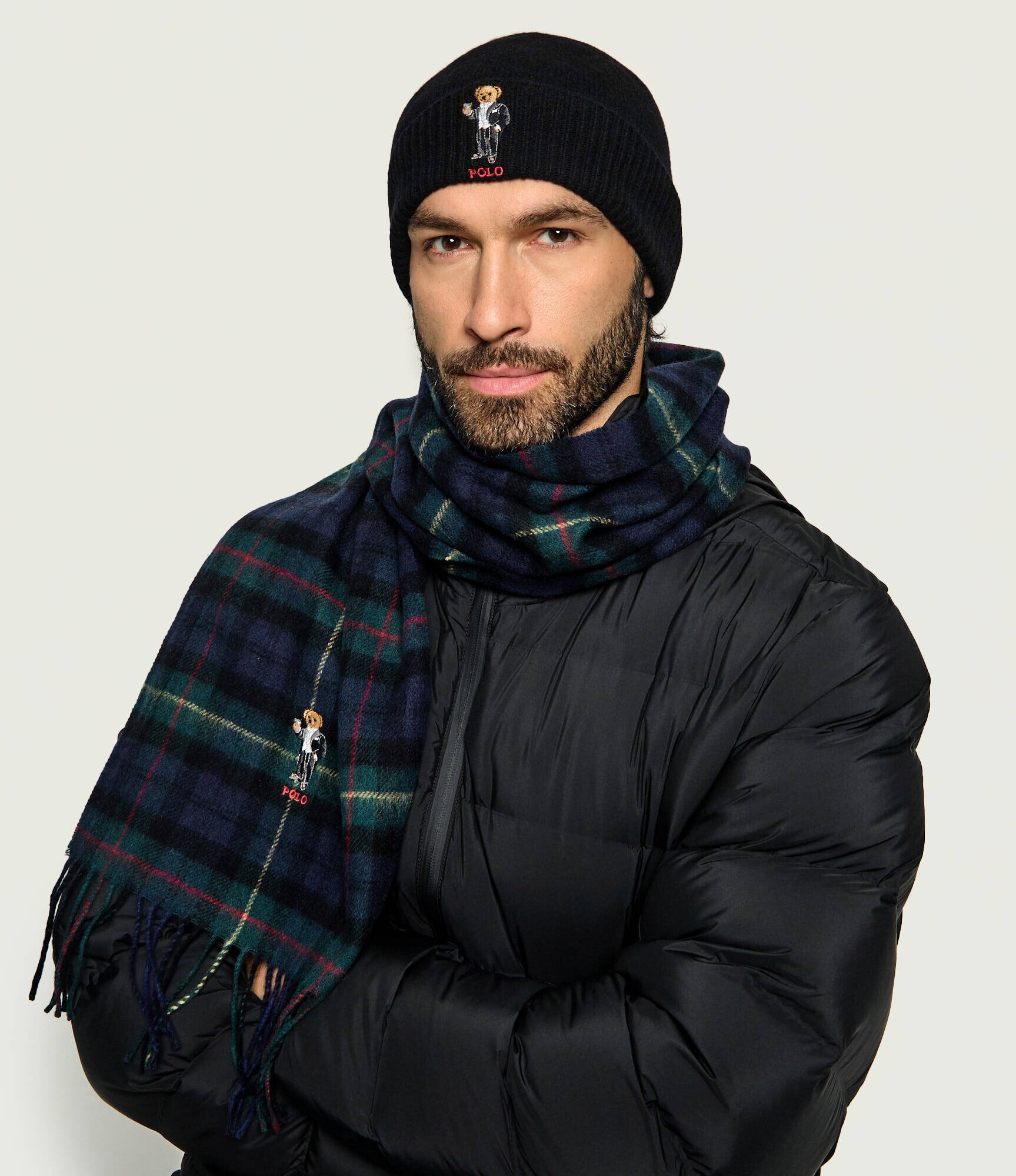 Polo Ralph Lauren De lână șal + căciulă cu adaos de cașmir