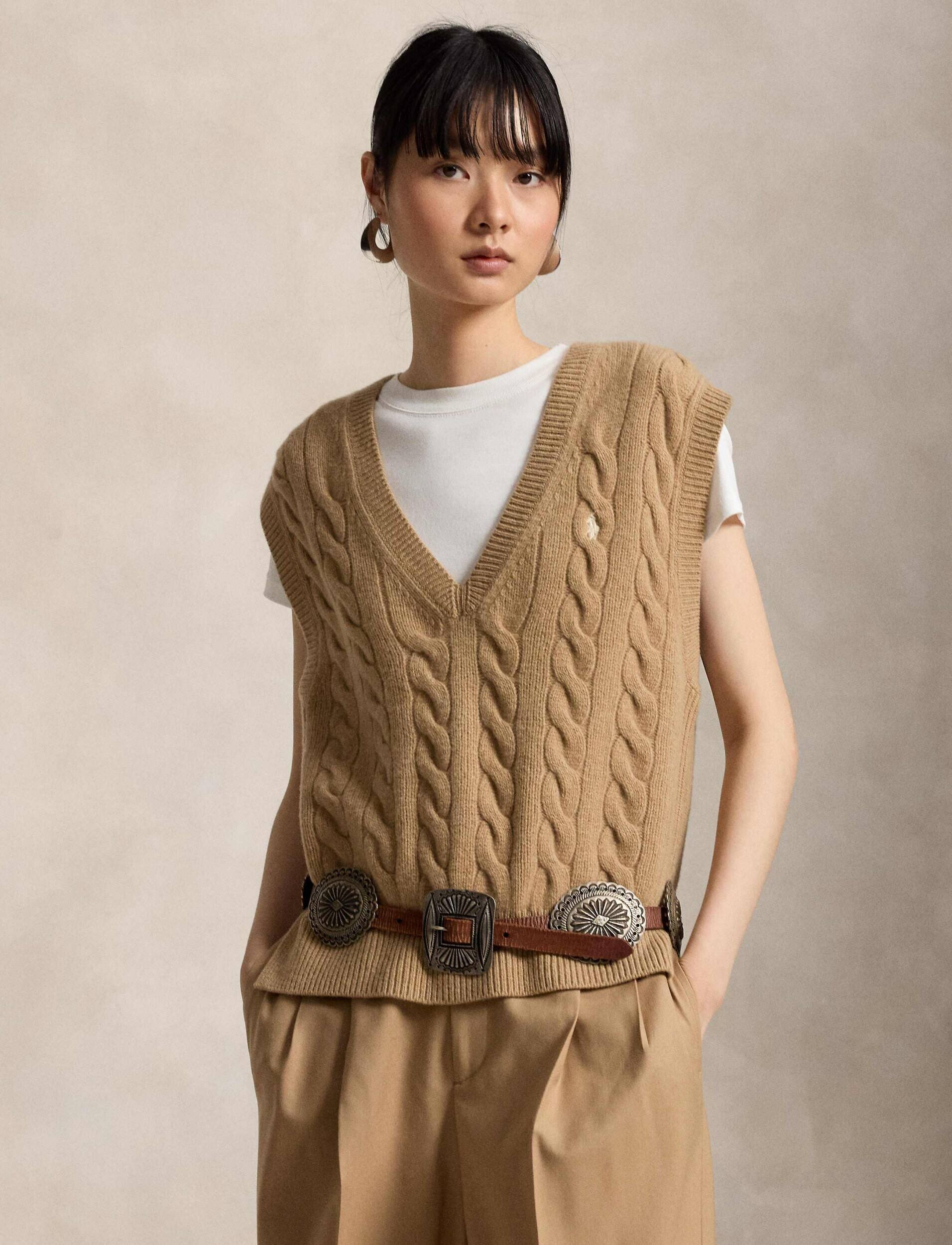 Polo Ralph Lauren De lână vestă | Loose fit cu adaos de cașmir