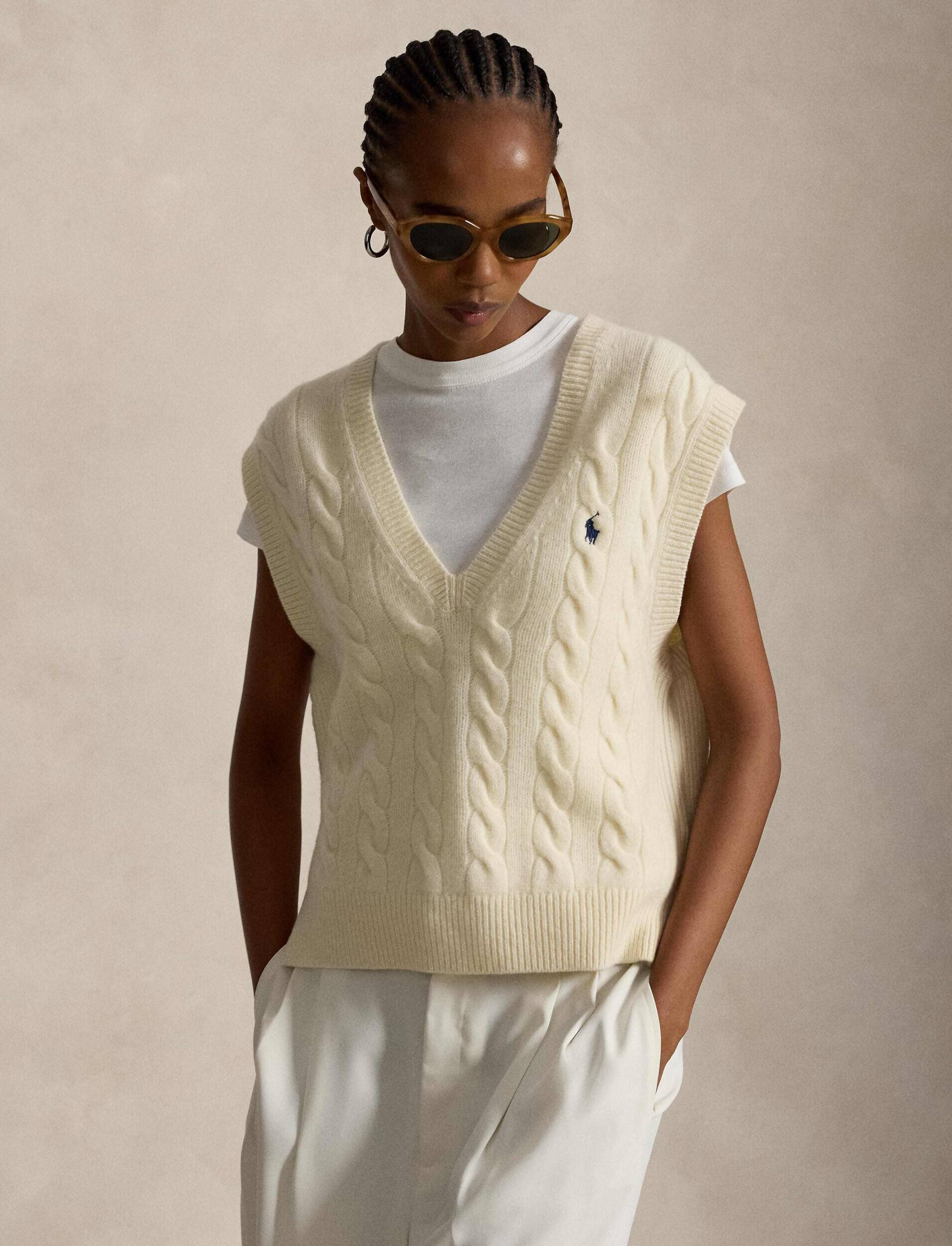 Polo Ralph Lauren De lână vestă | Loose fit cu adaos de cașmir