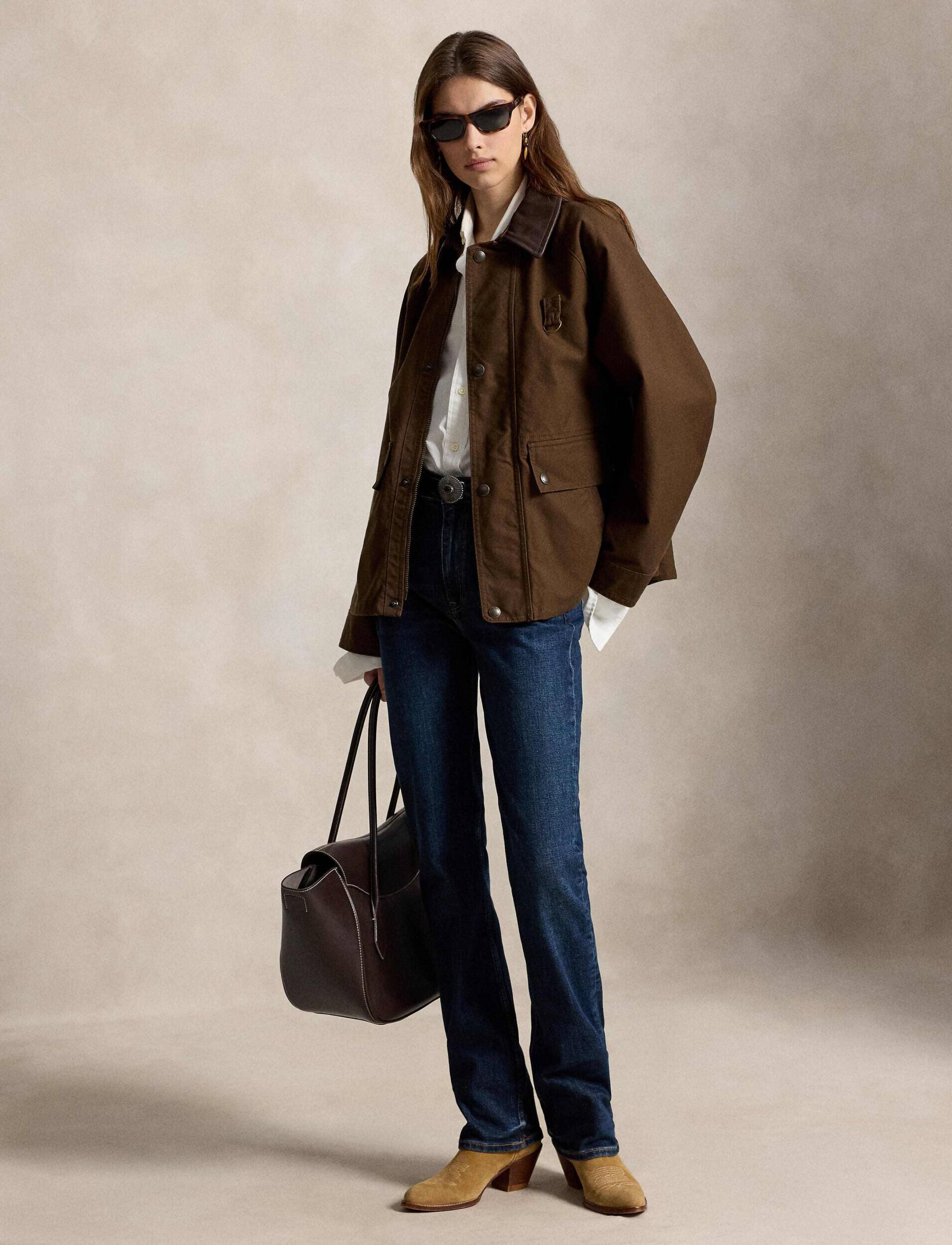 Polo Ralph Lauren Geacă | Relaxed fit cu adaos de piele
