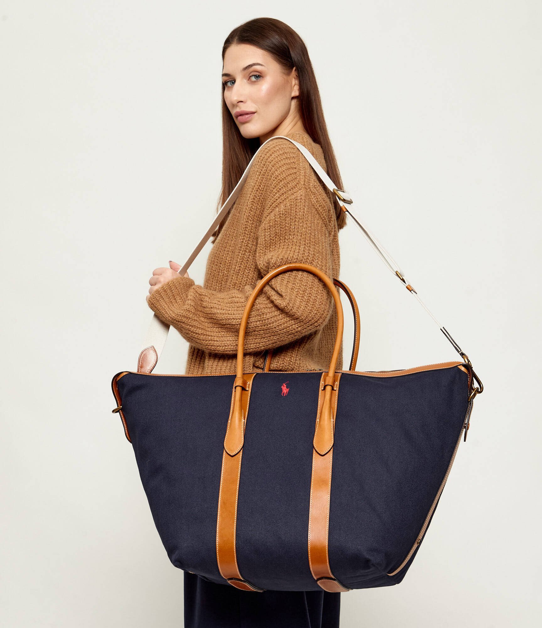 Polo Ralph Lauren Geantă de voiaj cu adaos de piele