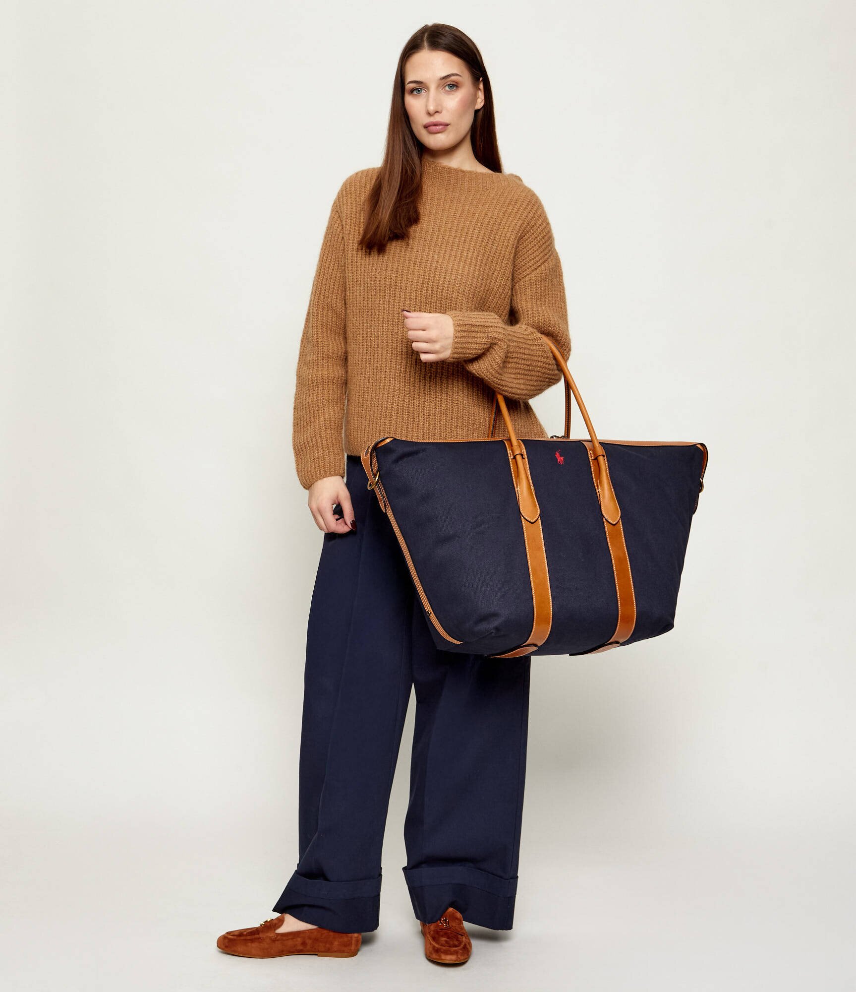 Polo Ralph Lauren Geantă de voiaj cu adaos de piele