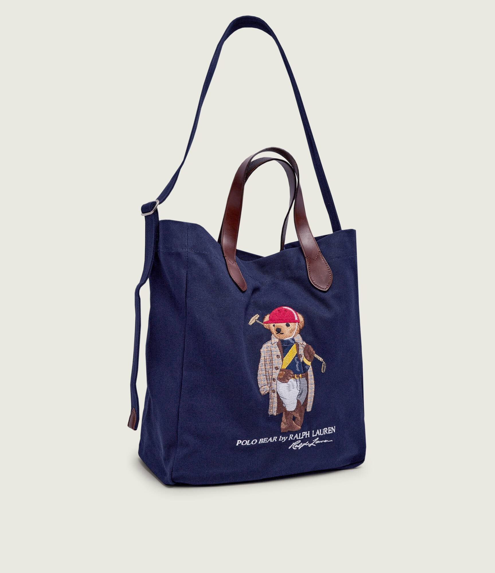 Polo Ralph Lauren Geantă shopper BEAR cu adaos de piele