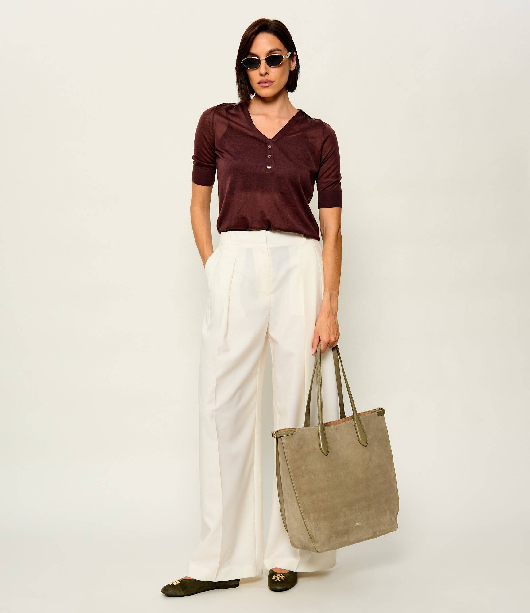 Polo Ralph Lauren Geantă shopper Bellport North-South | piele întoarsă