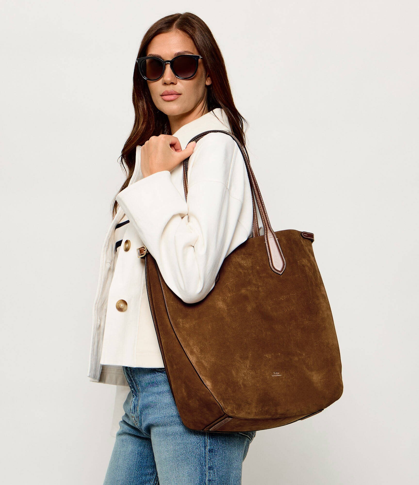 Polo Ralph Lauren Geantă shopper Bellport North-South | piele întoarsă