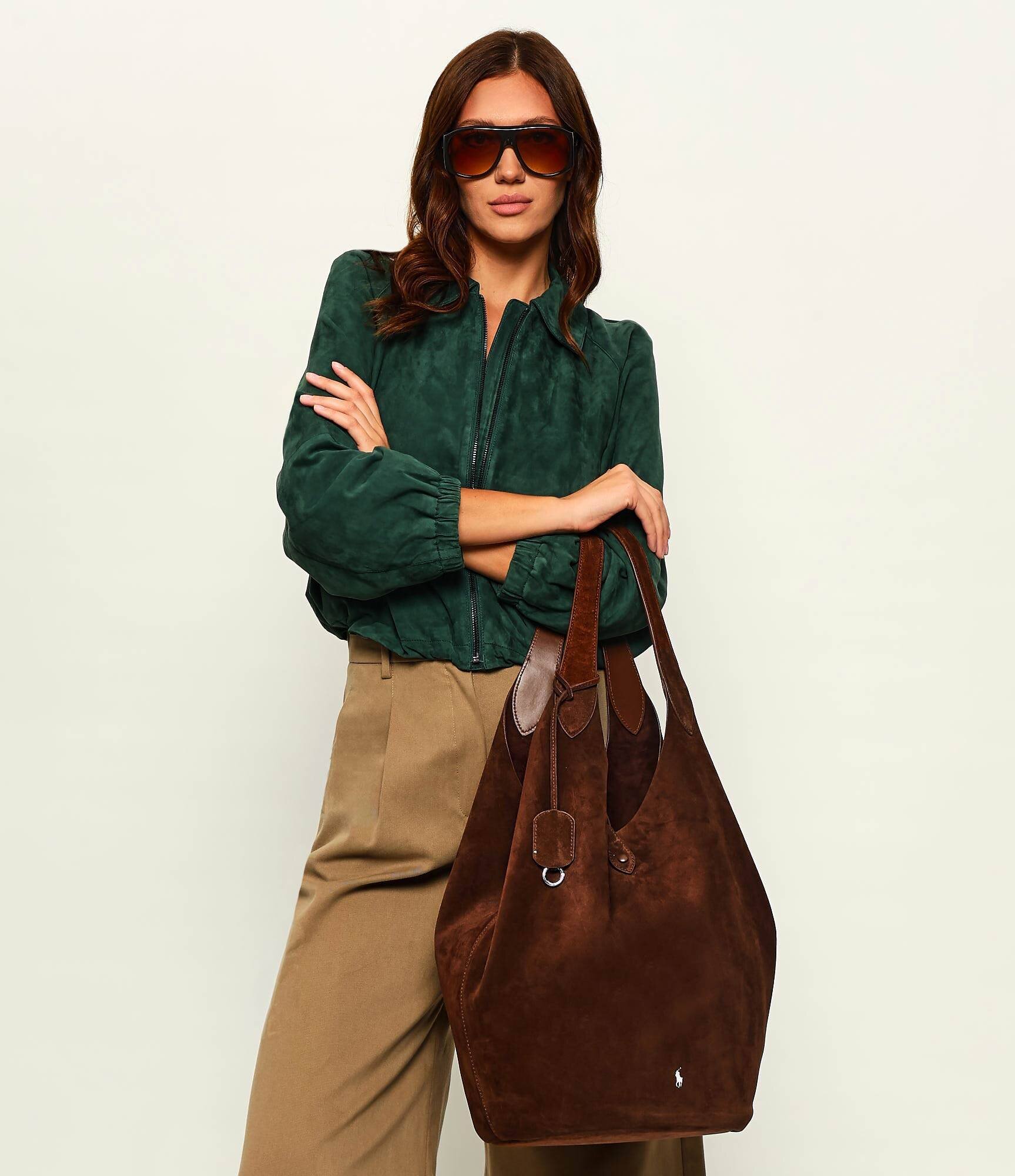 Polo Ralph Lauren Geantă shopper + borsetă Play | piele întoarsă