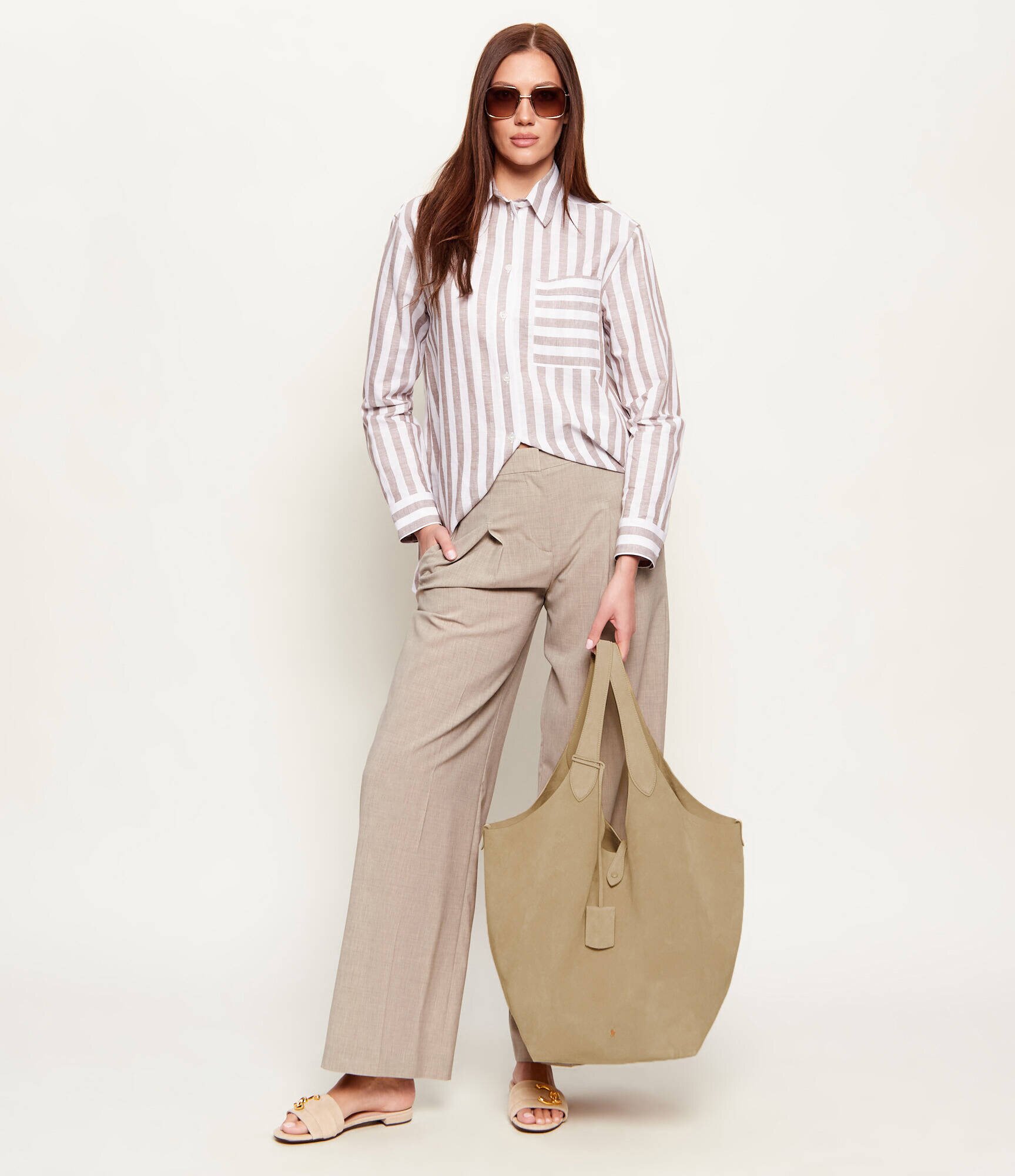 Polo Ralph Lauren Geantă shopper + borsetă Play | piele întoarsă