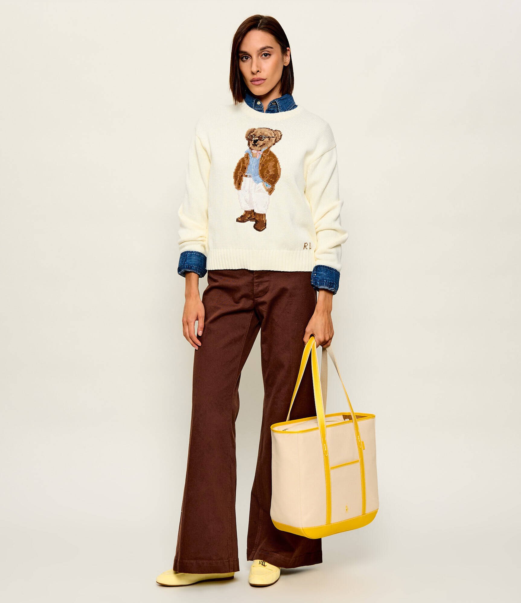 Polo Ralph Lauren Geantă shopper cu adaos de piele
