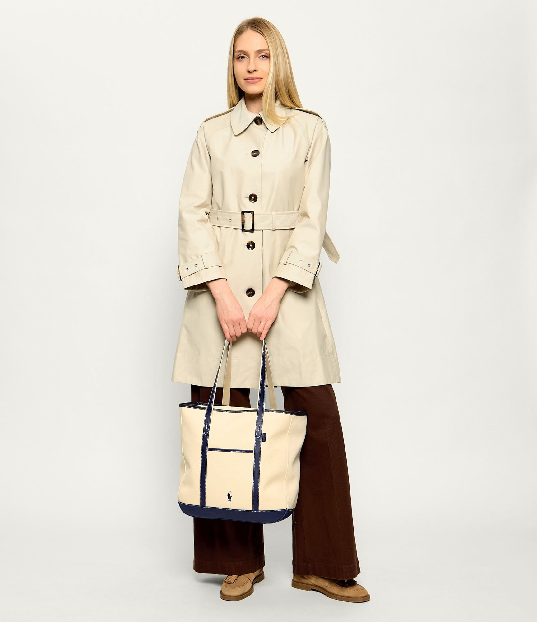 Polo Ralph Lauren Geantă shopper cu adaos de piele
