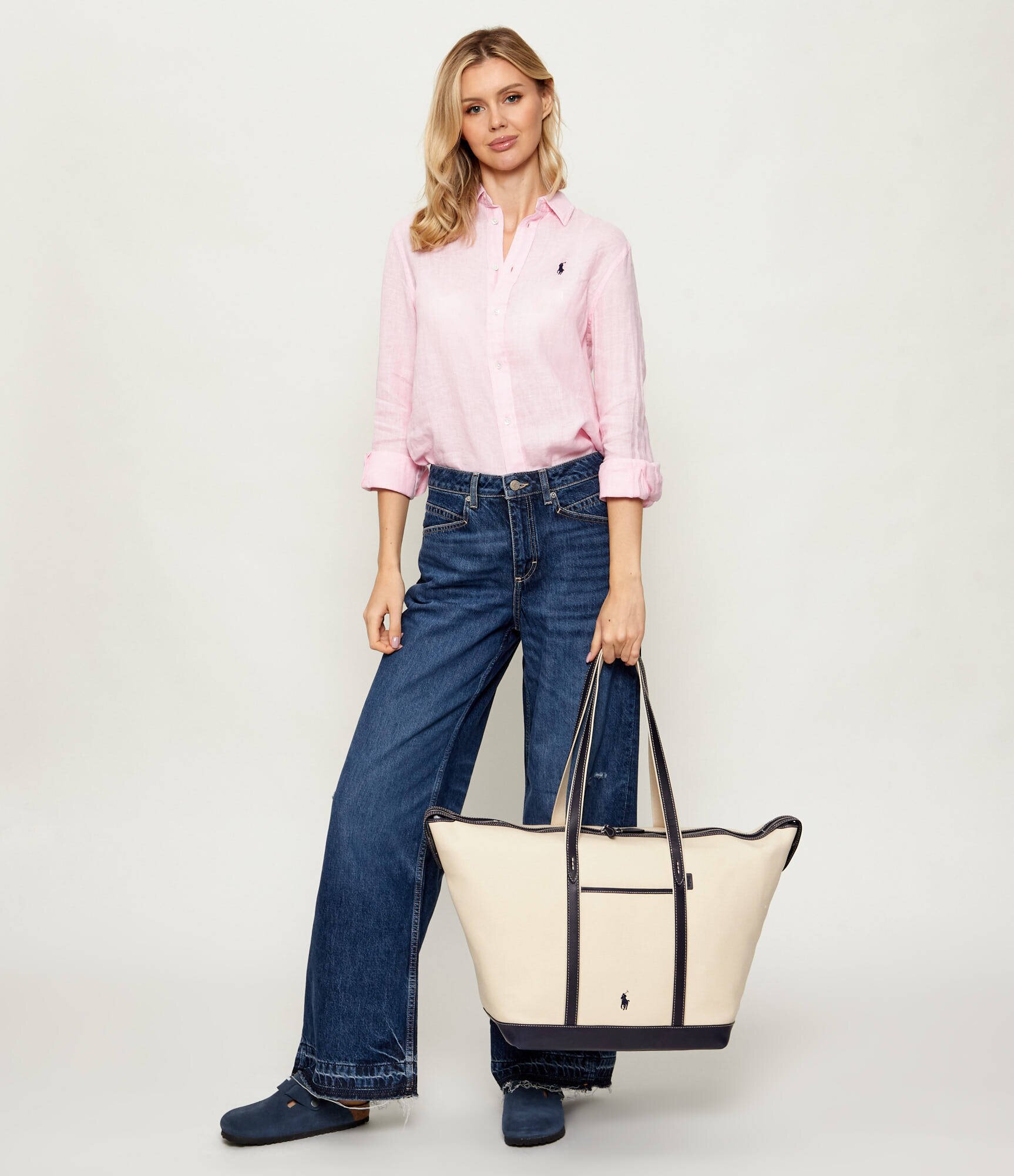 Polo Ralph Lauren Geantă shopper cu adaos de piele