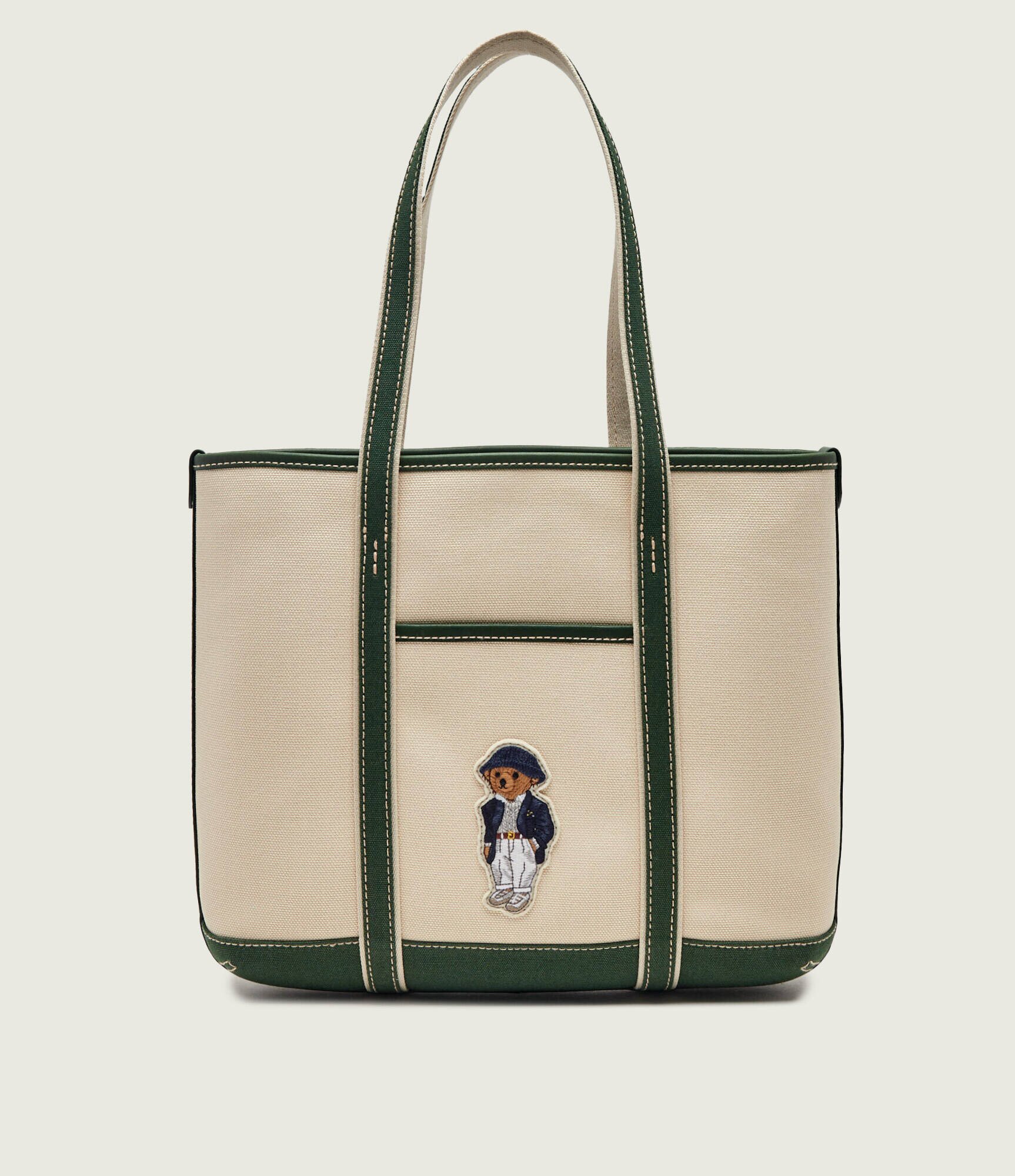 Polo Ralph Lauren Geantă shopper polo Bear Canvas cu adaos de piele