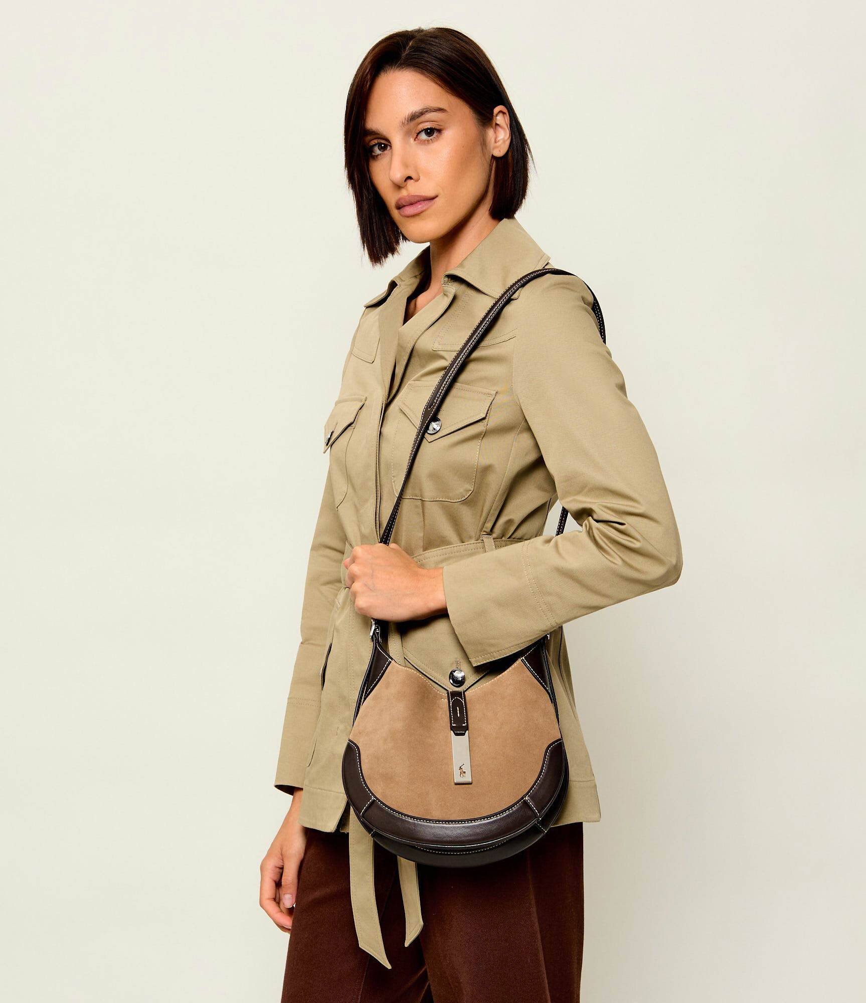 Polo Ralph Lauren Hobo Id | piele întoarsă cu adaos de piele
