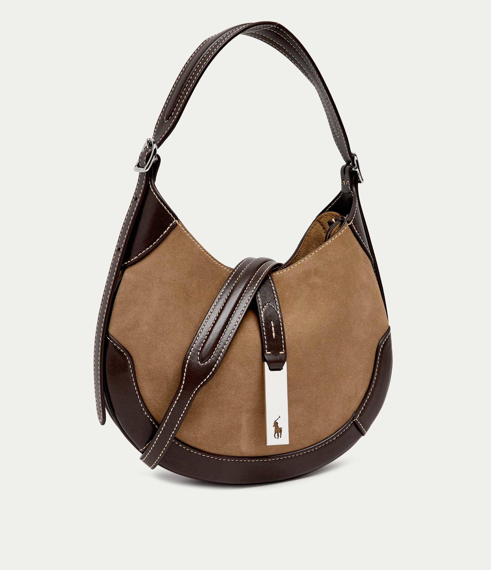 Polo Ralph Lauren Hobo Id | piele întoarsă cu adaos de piele