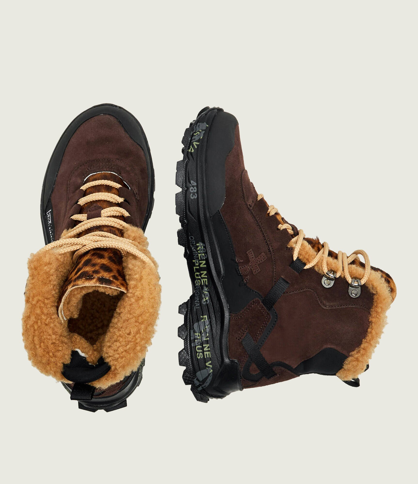 Premiata Insulete Trivor | piele întoarsă (zamsz) | cu adaos de lână | shearling