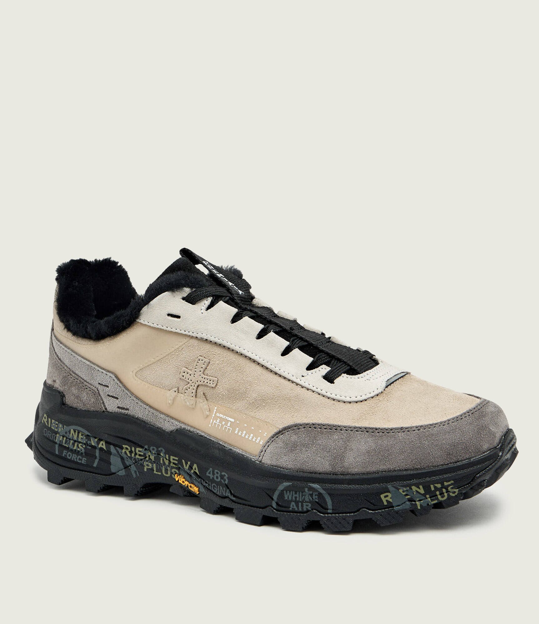 Premiata Sneakers DEVEN_435 cu adaos de piele