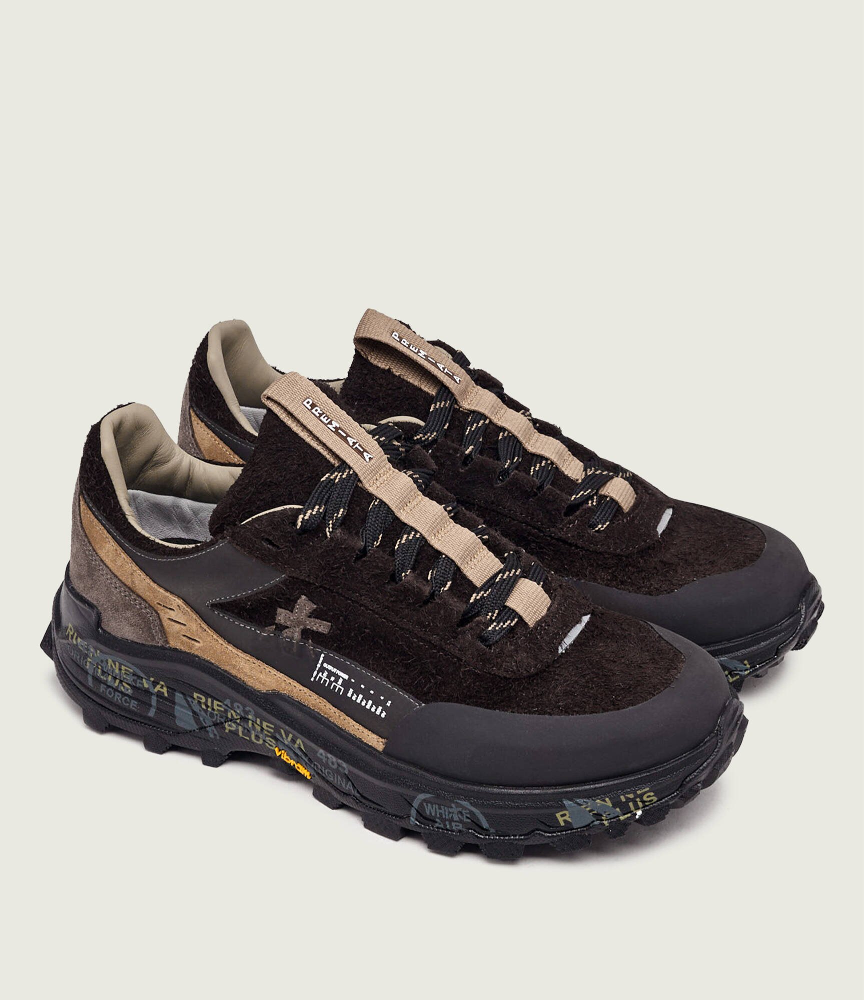 Premiata Sneakers Devin_500 cu adaos de piele