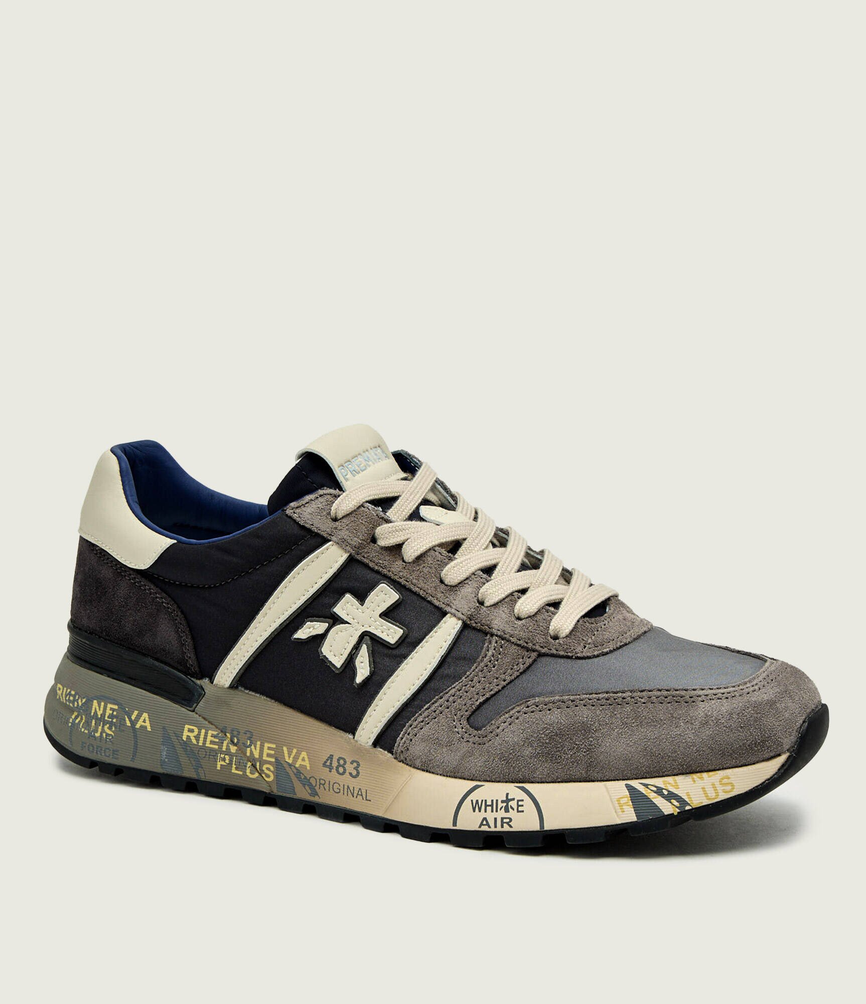 Premiata Sneakers LANDER cu adaos de piele
